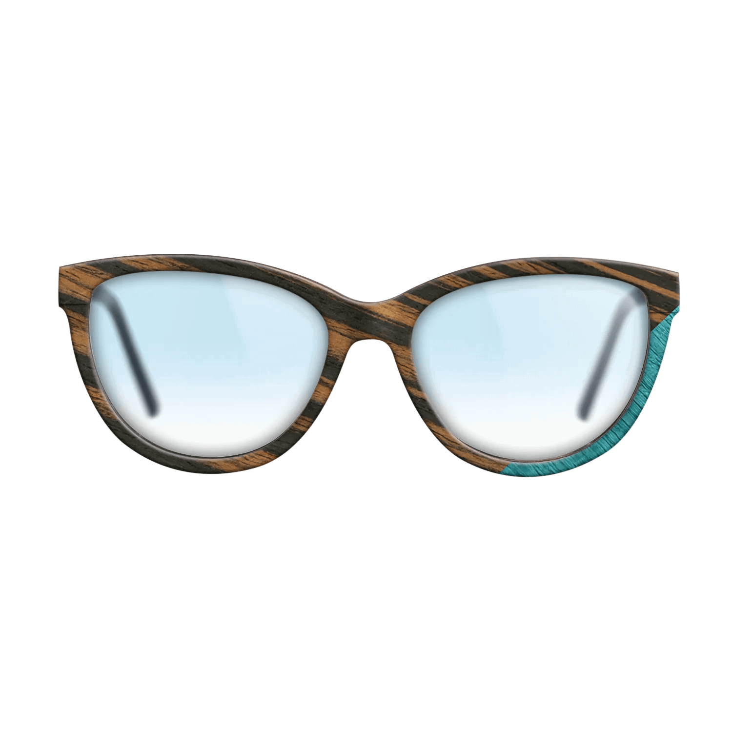 Fumed Oak,Italian Ebony,Poplar Dyed: Turquoise: Geometric - The Maiden - Cat - SIRIS wood optic