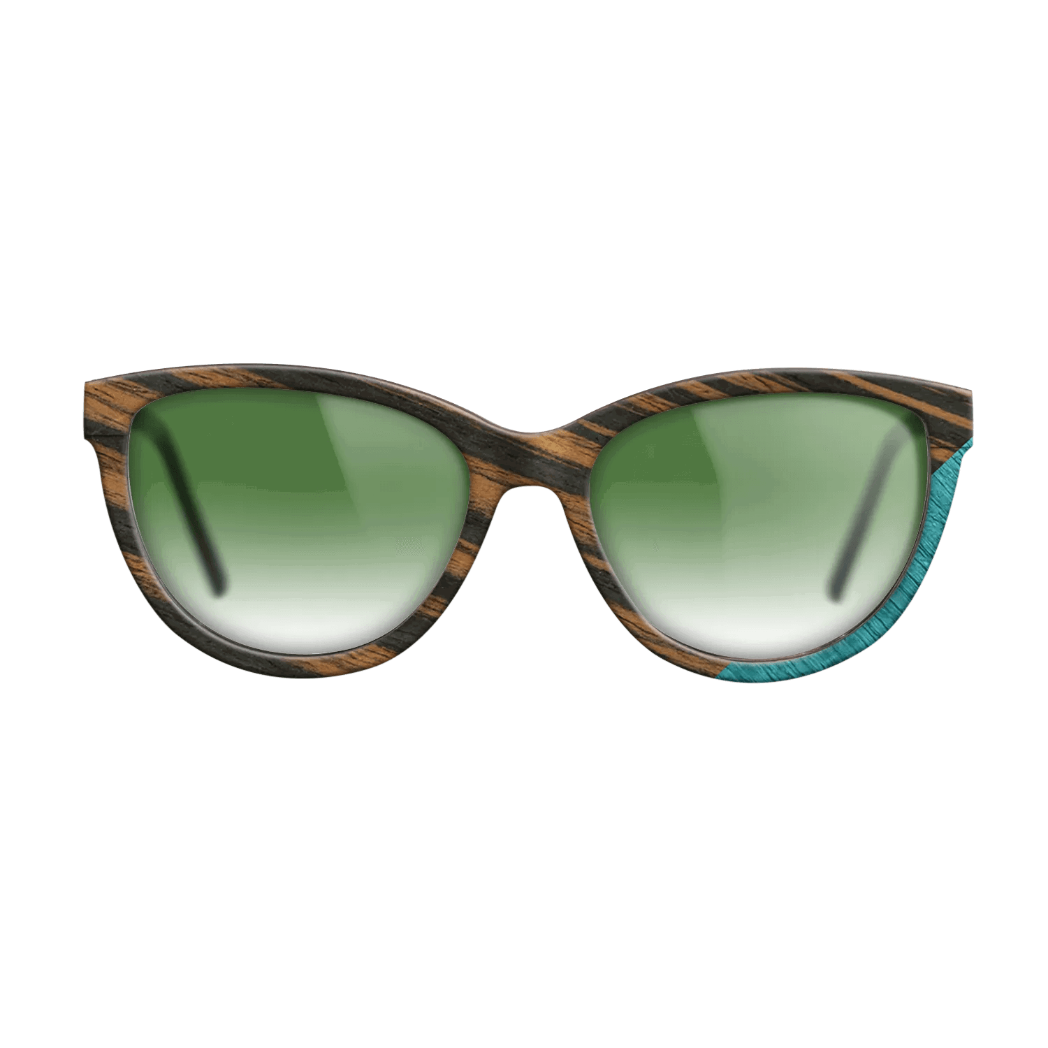 Fumed Oak,Italian Ebony,Poplar Dyed: Turquoise: Geometric - The Maiden - Cat - SIRIS wood optic