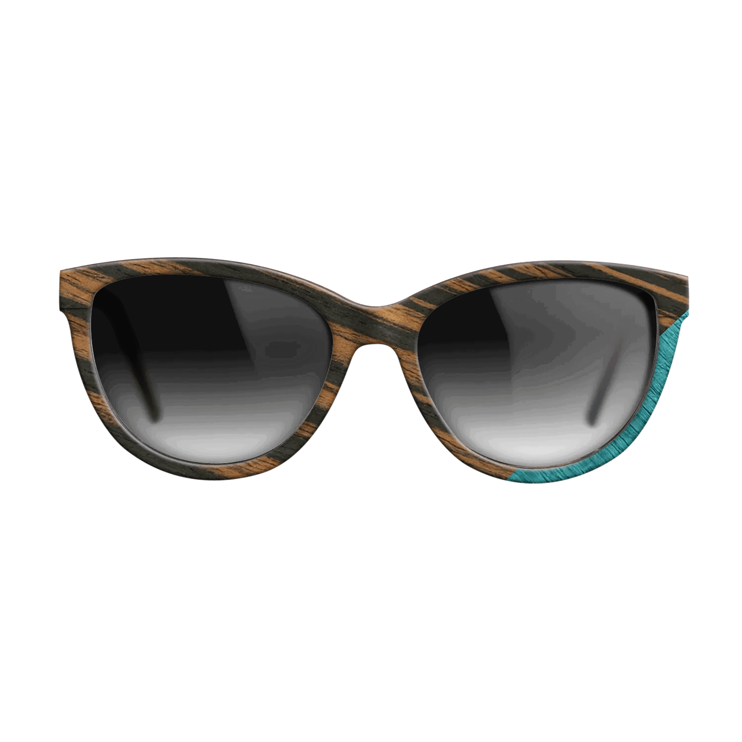 Fumed Oak,Italian Ebony,Poplar Dyed: Turquoise: Geometric - The Maiden - Cat - SIRIS wood optic