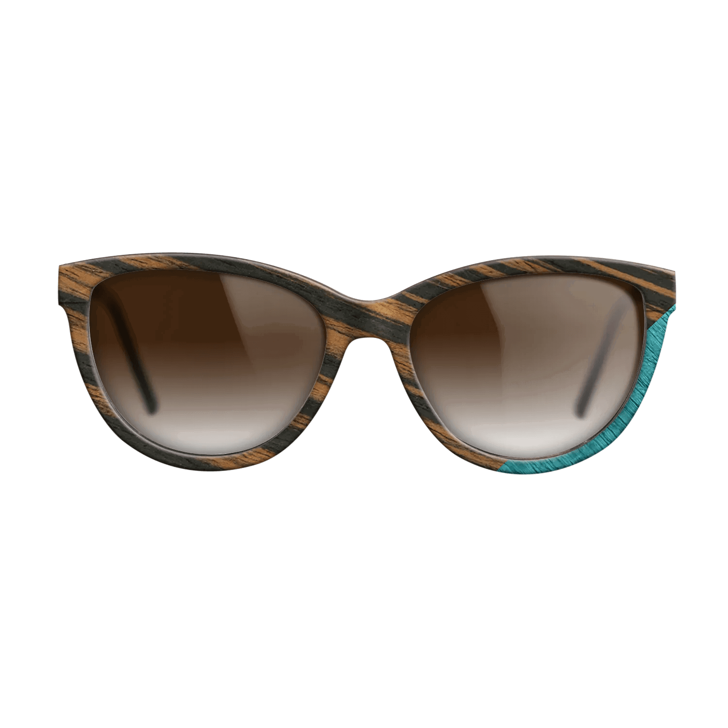 Fumed Oak,Italian Ebony,Poplar Dyed: Turquoise: Geometric - The Maiden - Cat - SIRIS wood optic