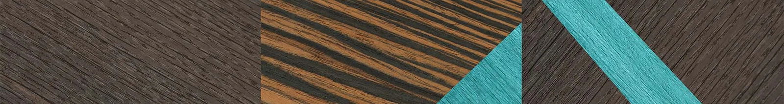Fumed Oak,Italian Ebony,Poplar Dyed: Turquoise: Geometric - The Sage - Block - SIRIS wood optic