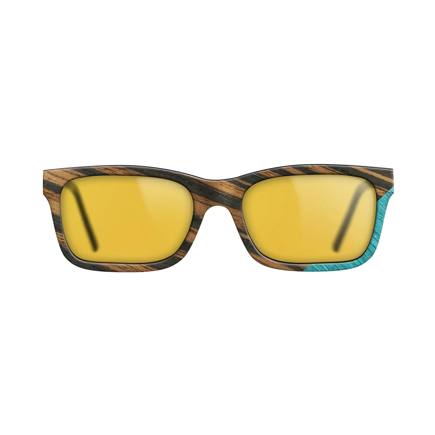 Fumed Oak,Italian Ebony,Poplar Dyed: Turquoise: Geometric - The Sage - Block - SIRIS wood optic