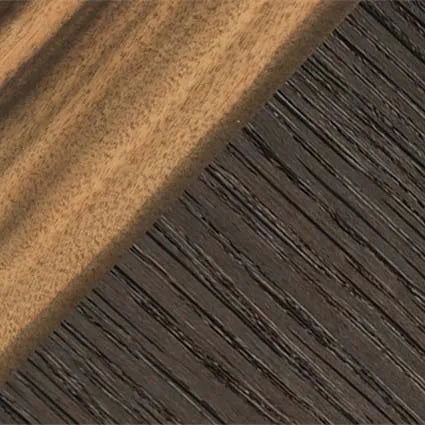 Fumed Oak,Louro Preto: Angle Cut - The Maiden - Cat - SIRIS wood optic