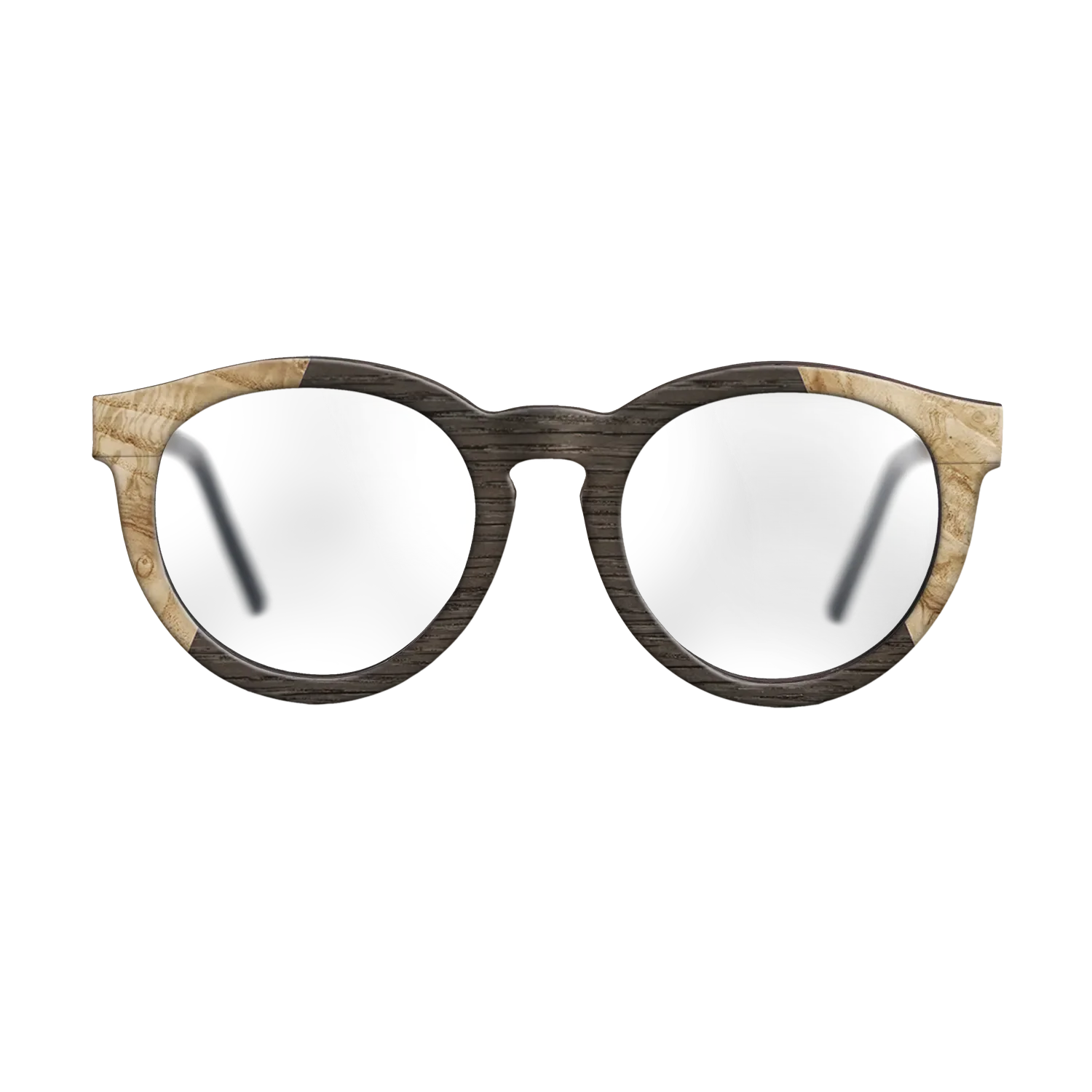 Fumed Oak,Olive Burl: Angle Cut - The Rebel - Round - 923 - SIRIS wood optic