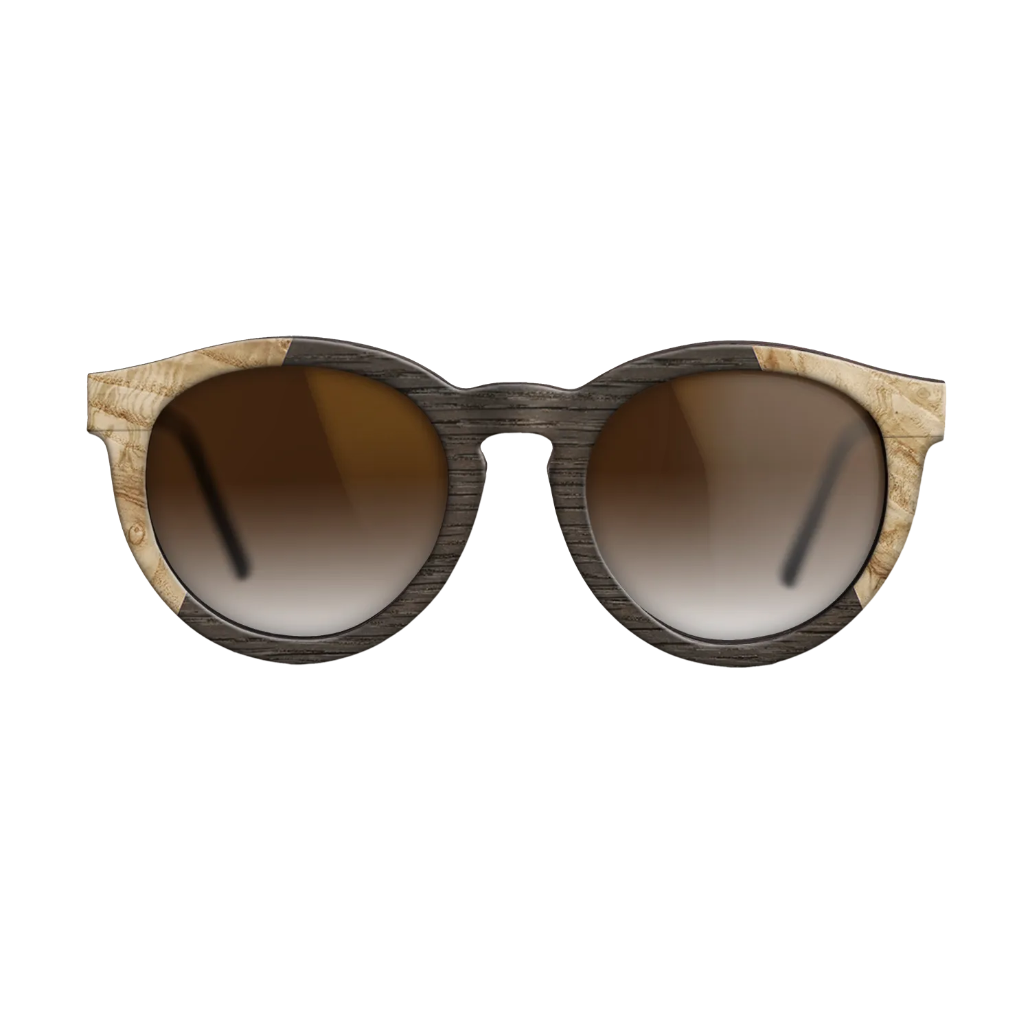 Fumed Oak,Olive Burl: Angle Cut - The Rebel - Round - 923 - SIRIS wood optic
