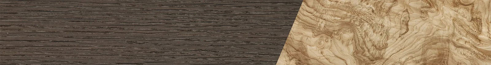 Fumed Oak,Olive Burl: Dicut - The Rebel - Round - SIRIS wood optic