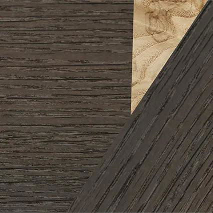 Fumed Oak,Olive Burl: Geometric - The Maiden - Cat - SIRIS wood optic