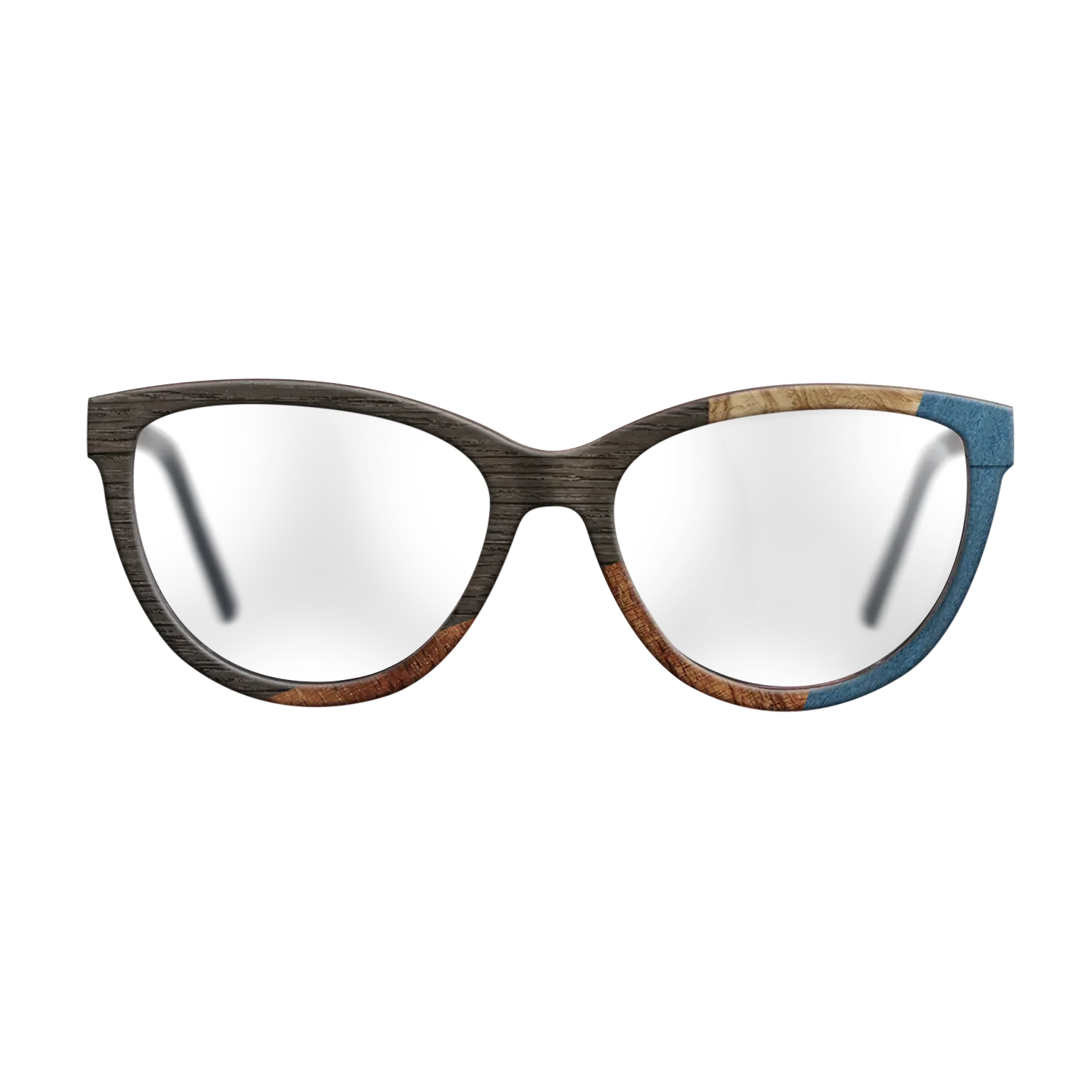Fumed Oak,Olive Burl,Koa,Poplar Dyed: Blue Denim: Geometric - The Maiden - Cat - 1005 - SIRIS wood optic