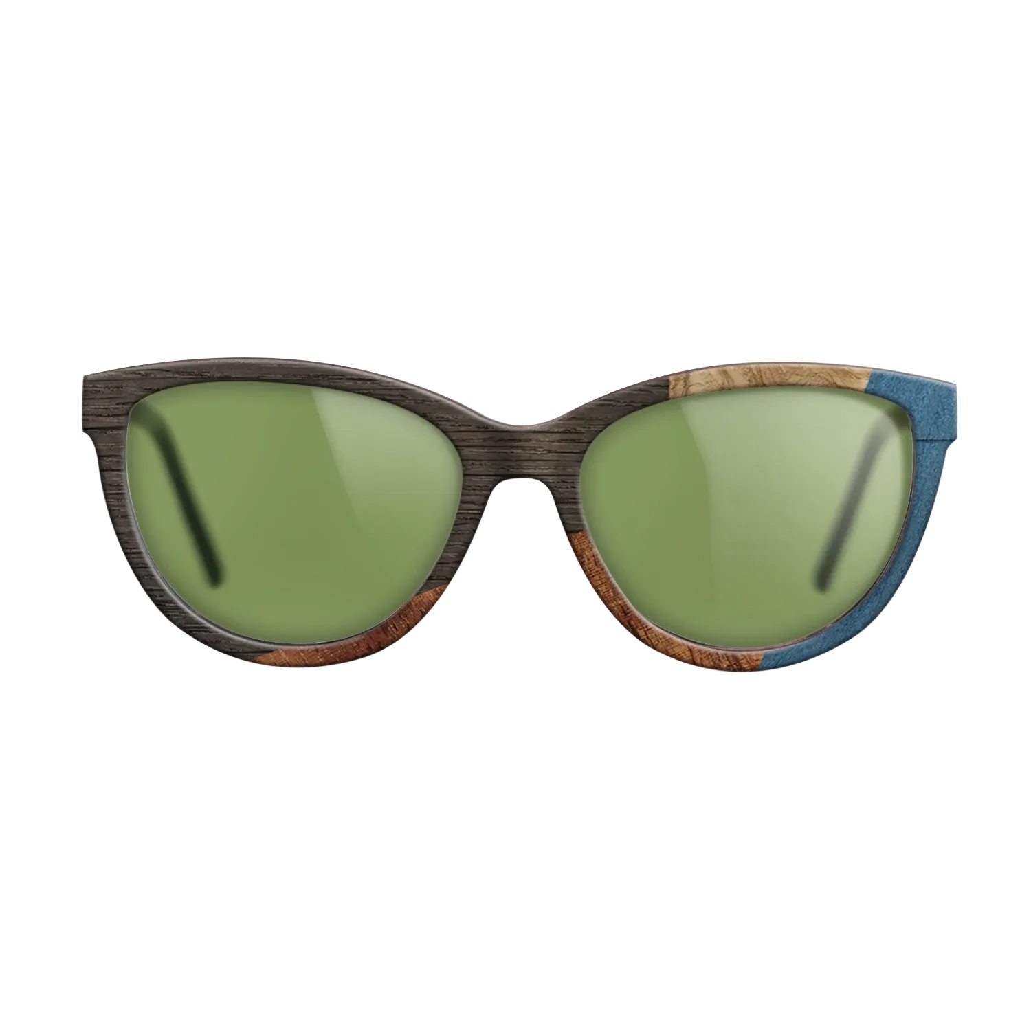 Fumed Oak,Olive Burl,Koa,Poplar Dyed: Blue Denim: Geometric - The Maiden - Cat - 1005 - SIRIS wood optic