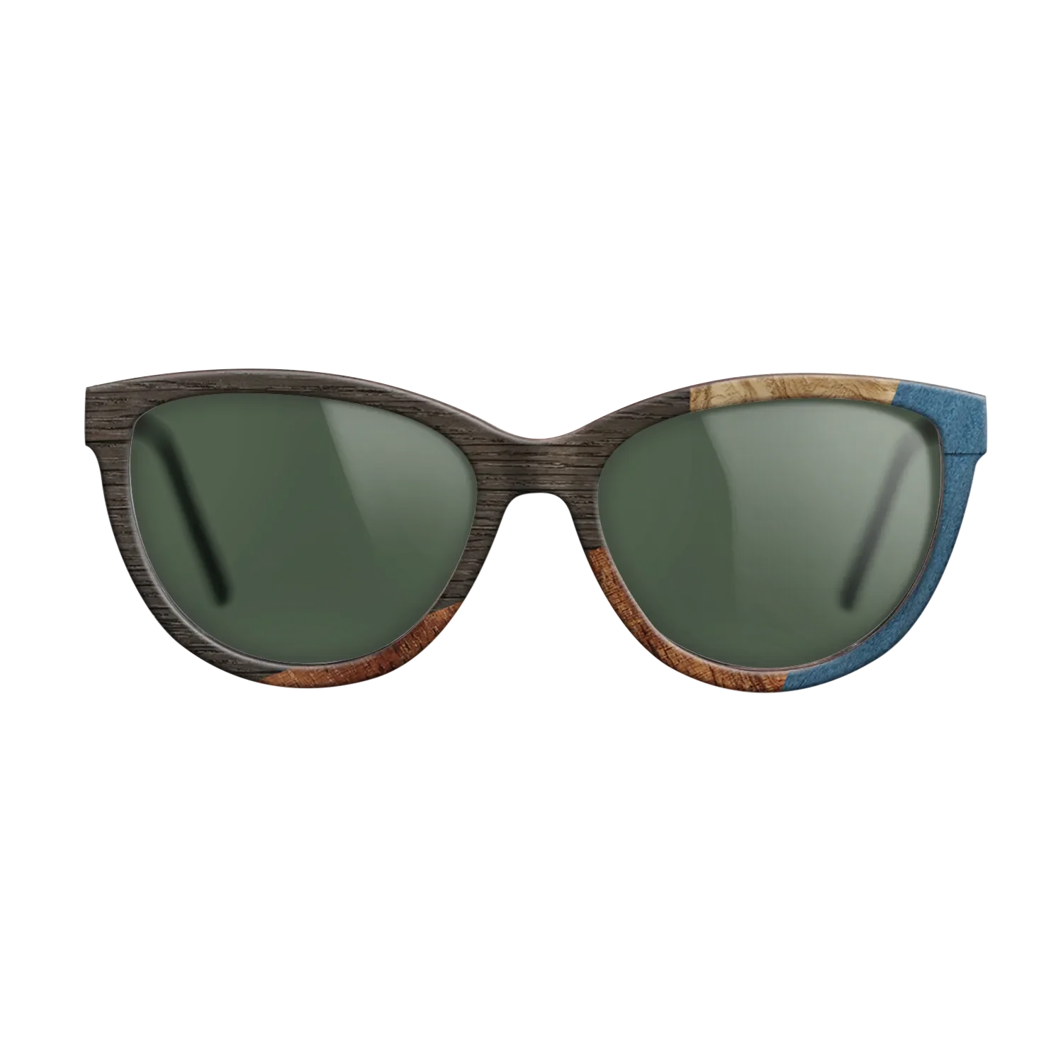 Fumed Oak,Olive Burl,Koa,Poplar Dyed: Blue Denim: Geometric - The Maiden - Cat - 1005 - SIRIS wood optic
