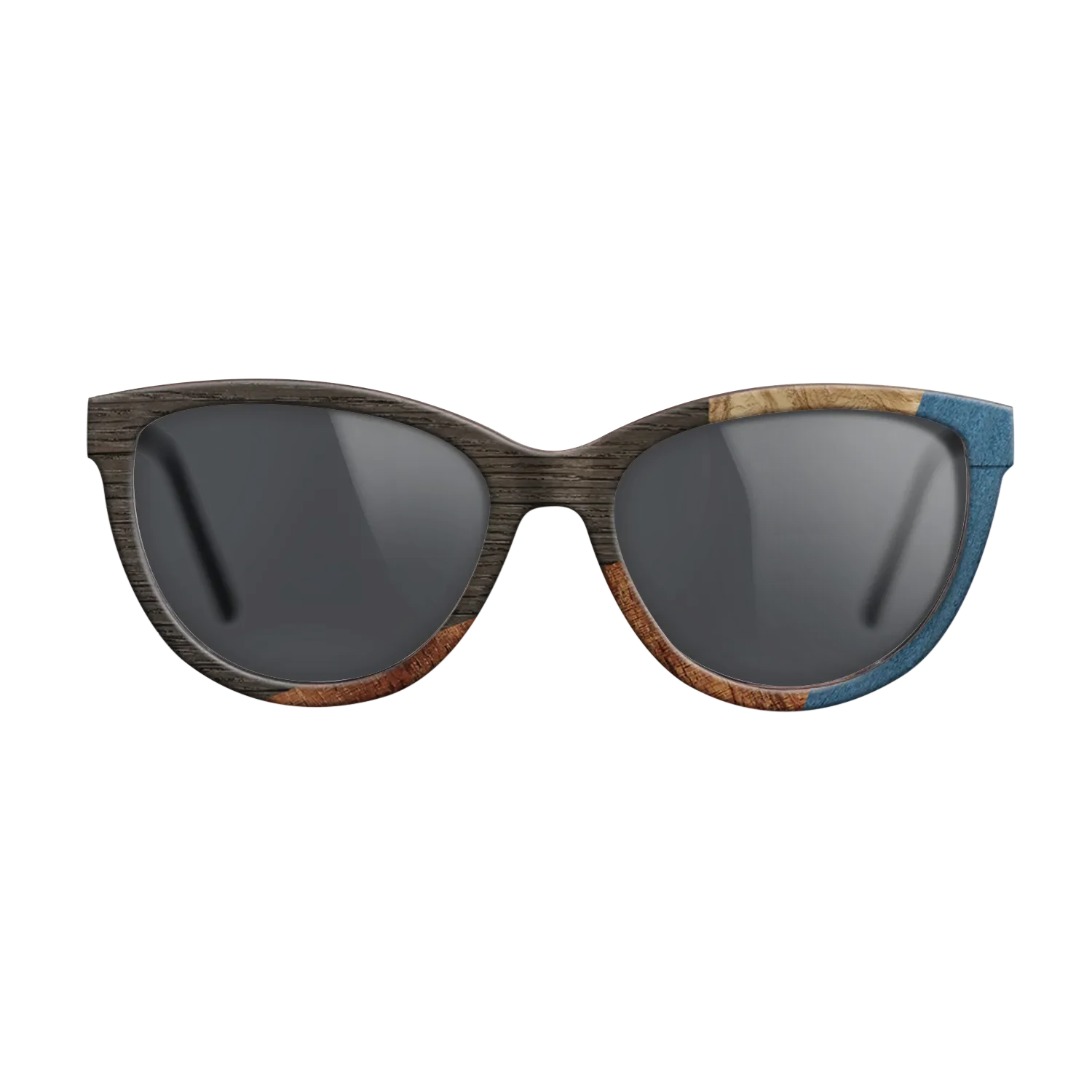 Fumed Oak,Olive Burl,Koa,Poplar Dyed: Blue Denim: Geometric - The Maiden - Cat - 1005 - SIRIS wood optic