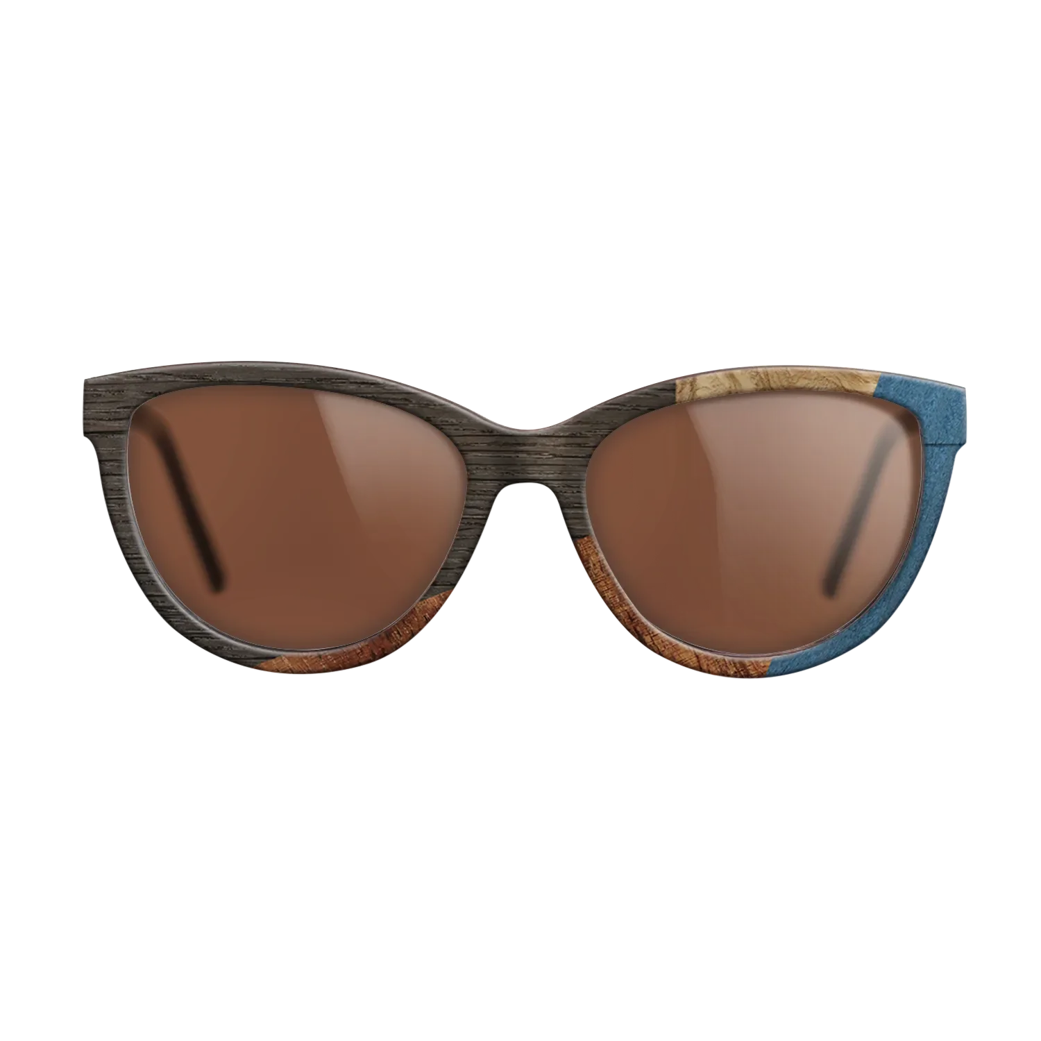 Fumed Oak,Olive Burl,Koa,Poplar Dyed: Blue Denim: Geometric - The Maiden - Cat - 1005 - SIRIS wood optic