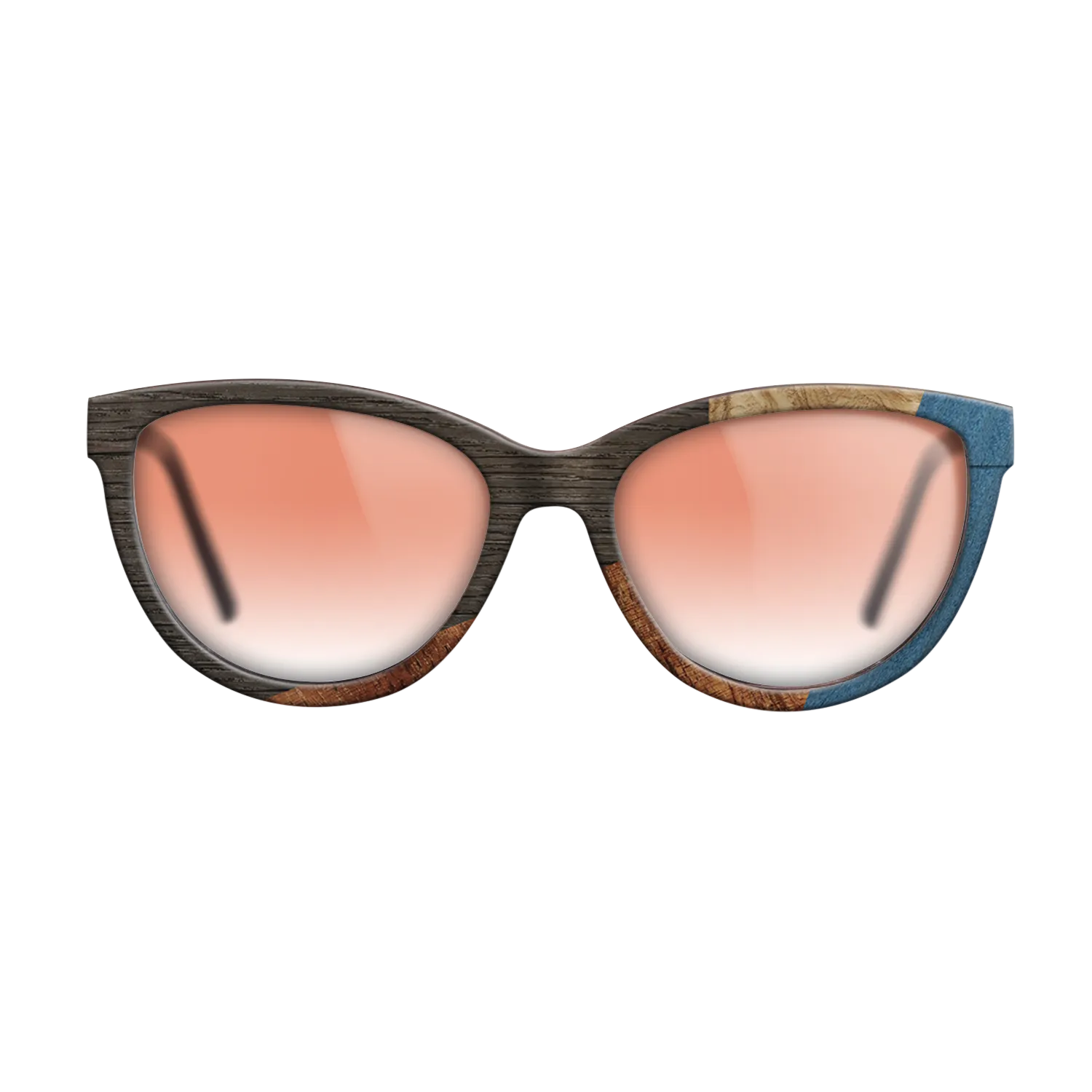 Fumed Oak,Olive Burl,Koa,Poplar Dyed: Blue Denim: Geometric - The Maiden - Cat - 1005 - SIRIS wood optic