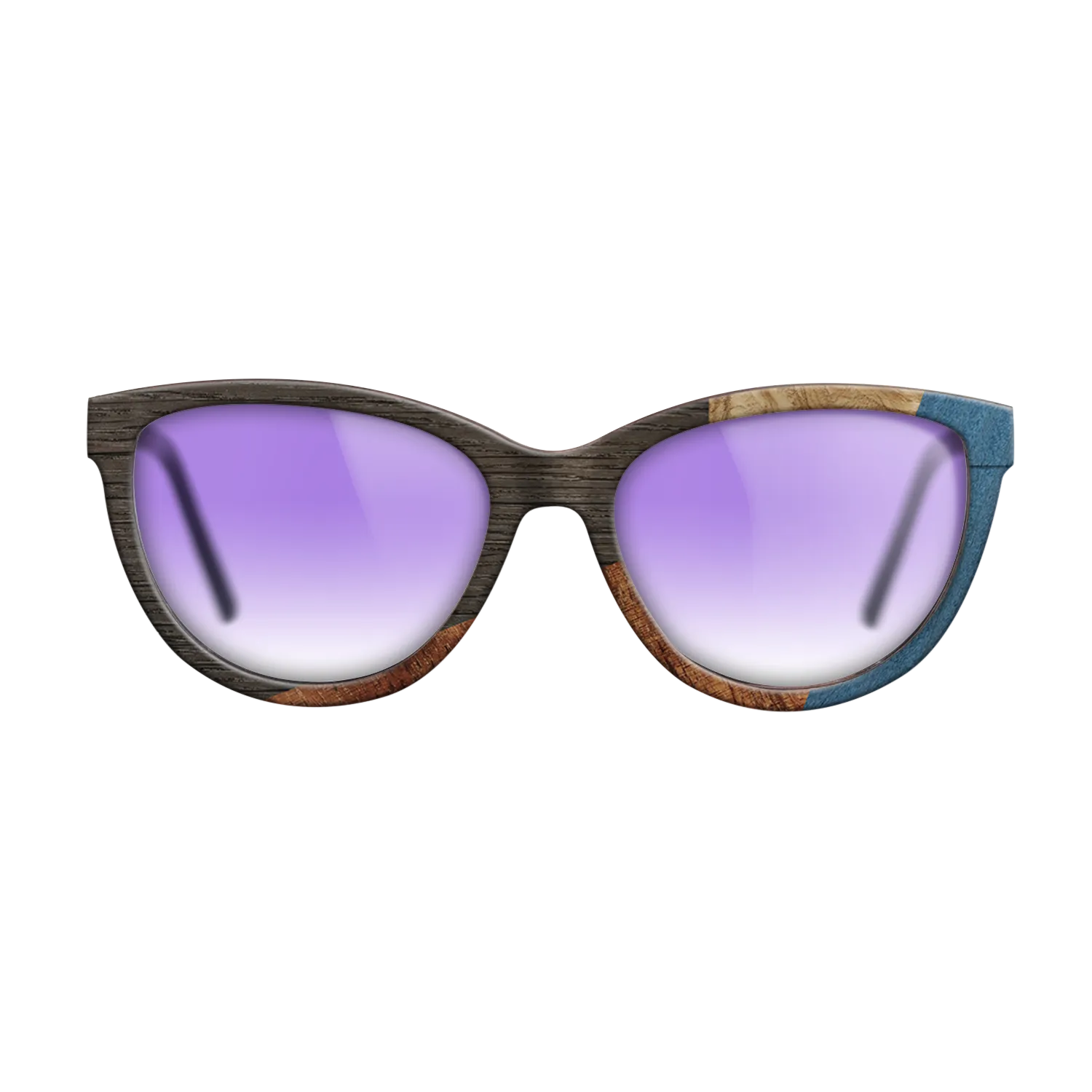 Fumed Oak,Olive Burl,Koa,Poplar Dyed: Blue Denim: Geometric - The Maiden - Cat - 1005 - SIRIS wood optic