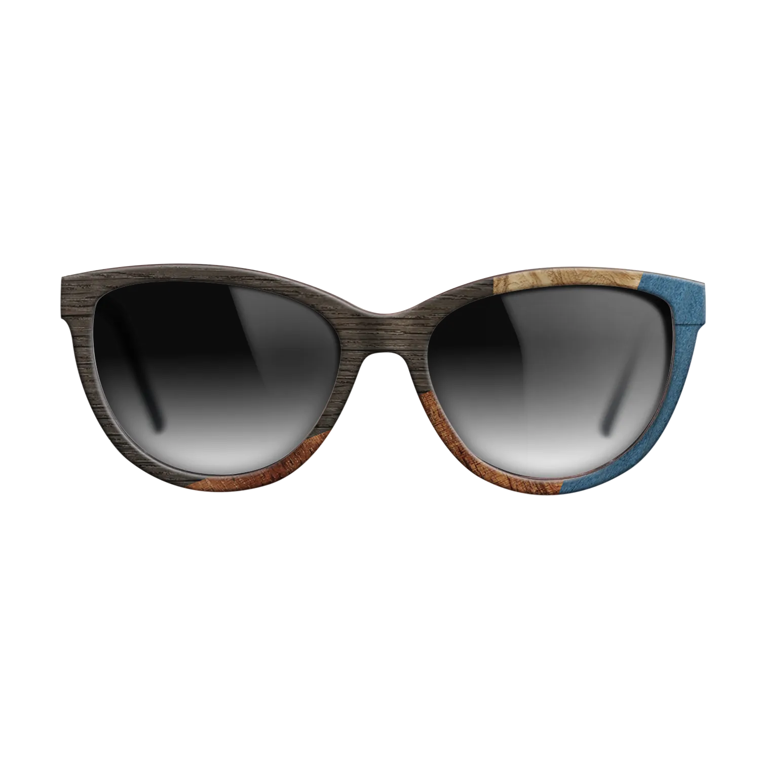 Fumed Oak,Olive Burl,Koa,Poplar Dyed: Blue Denim: Geometric - The Maiden - Cat - 1005 - SIRIS wood optic