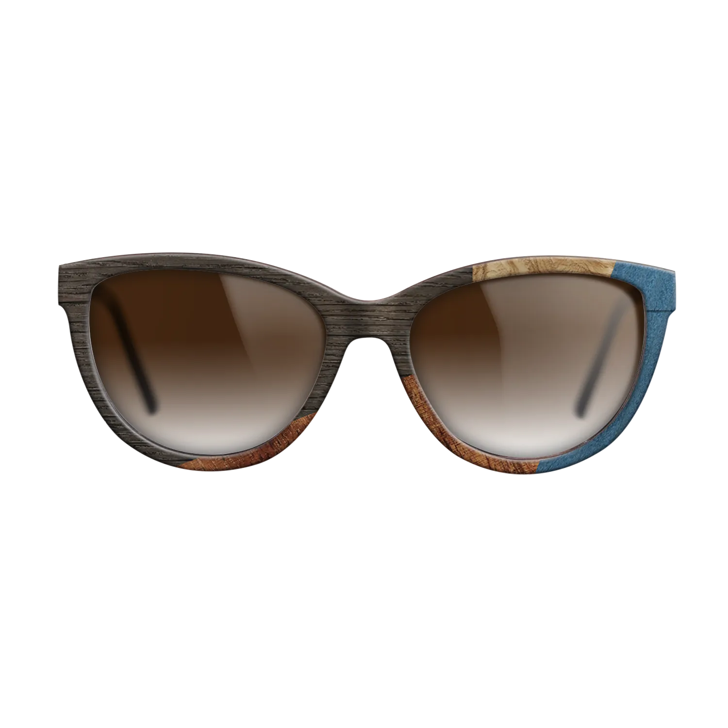 Fumed Oak,Olive Burl,Koa,Poplar Dyed: Blue Denim: Geometric - The Maiden - Cat - 1005 - SIRIS wood optic