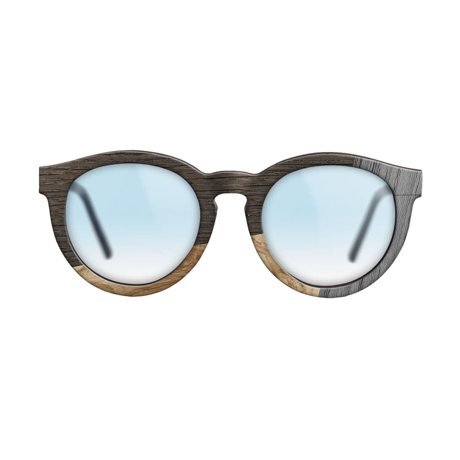 Fumed Oak,Olive Burl,Poplar Dyed: Grey: Bauhaus - The Rebel - Round - 1212 - SIRIS wood optic