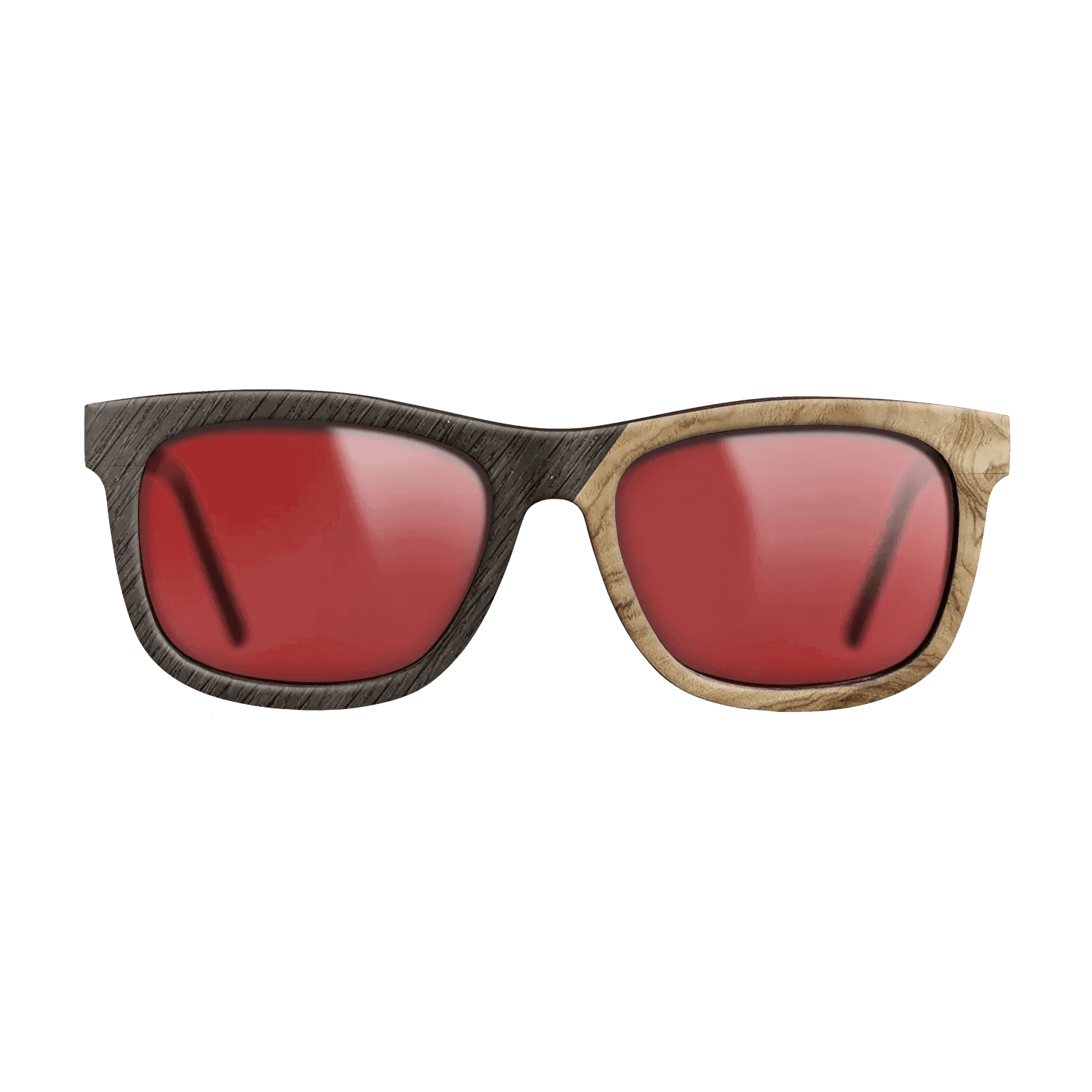 Fumed Oak,Olive Burl,Poplar Dyed: Red: Angle Cut - The Hero - Square - SIRIS wood optic