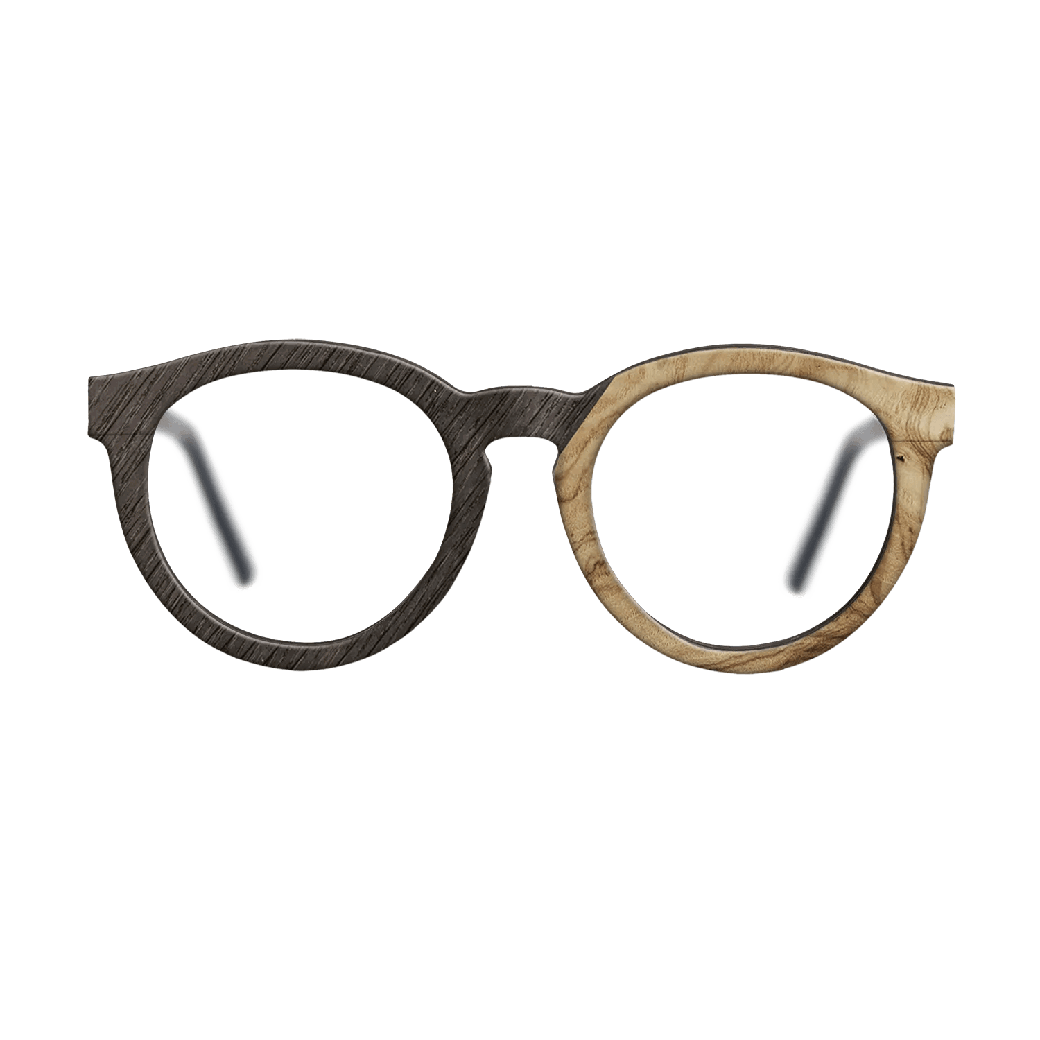 Fumed Oak,Olive Burl,Poplar Dyed: Red: Angle Cut - The Rebel - Round - SIRIS wood optic