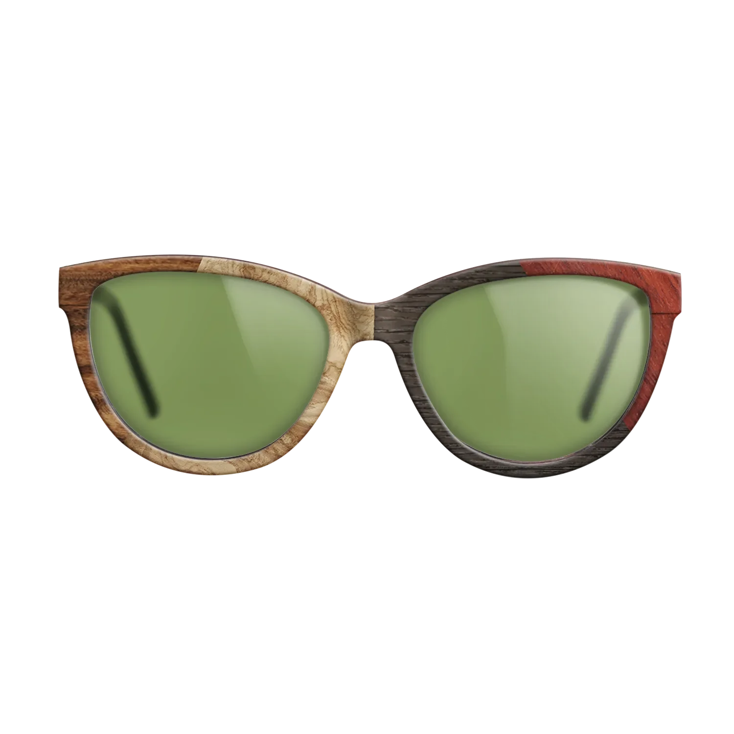 Fumed Oak,Olive Burl,Santos Rosewood Dark,Wenge,Bloodwood: Angle Cut - The Maiden - Cat - 1939 - SIRIS wood optic
