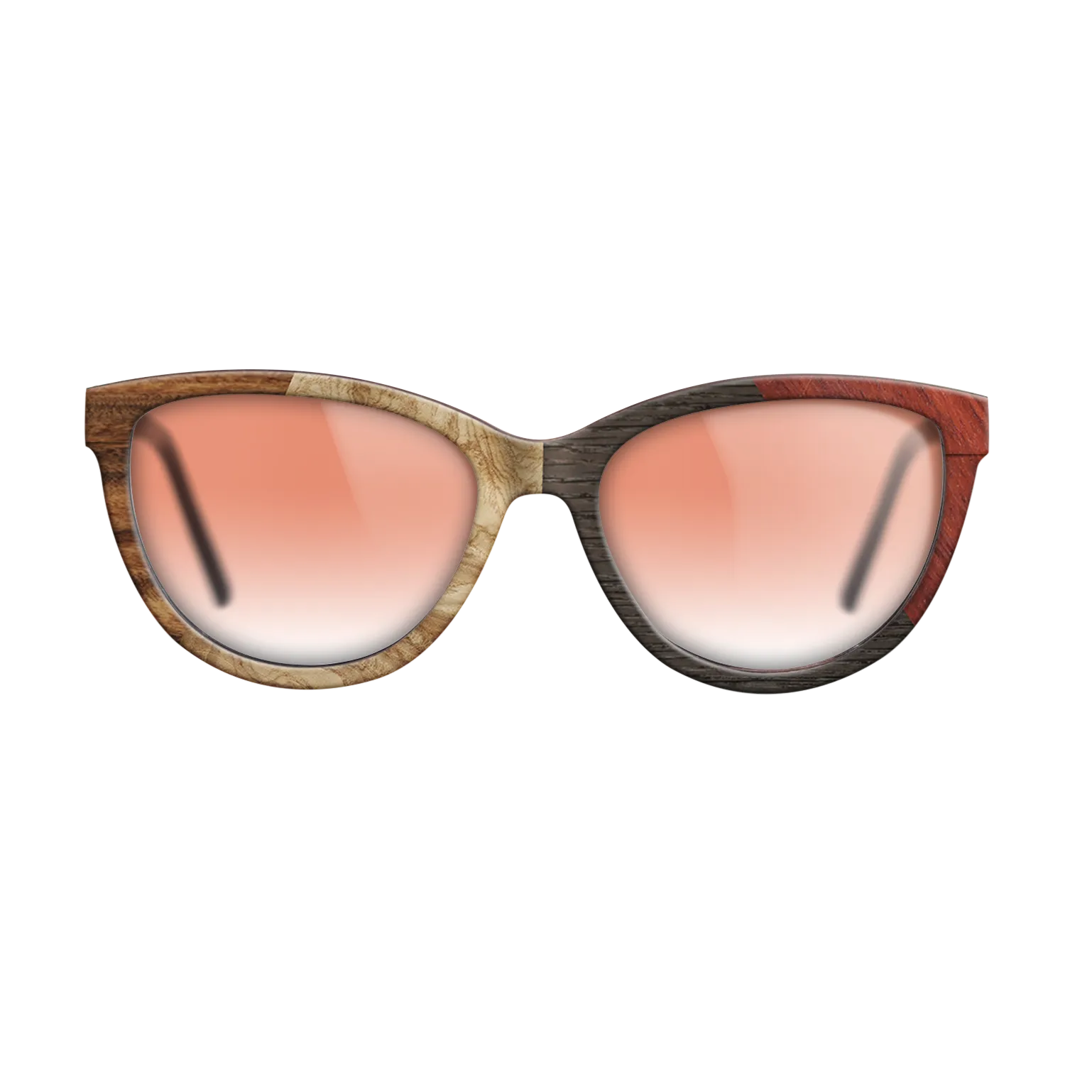 Fumed Oak,Olive Burl,Santos Rosewood Dark,Wenge,Bloodwood: Angle Cut - The Maiden - Cat - 1939 - SIRIS wood optic