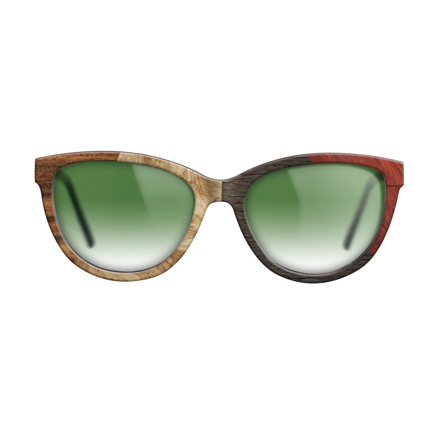 Fumed Oak,Olive Burl,Santos Rosewood Dark,Wenge,Bloodwood: Angle Cut - The Maiden - Cat - 1939 - SIRIS wood optic
