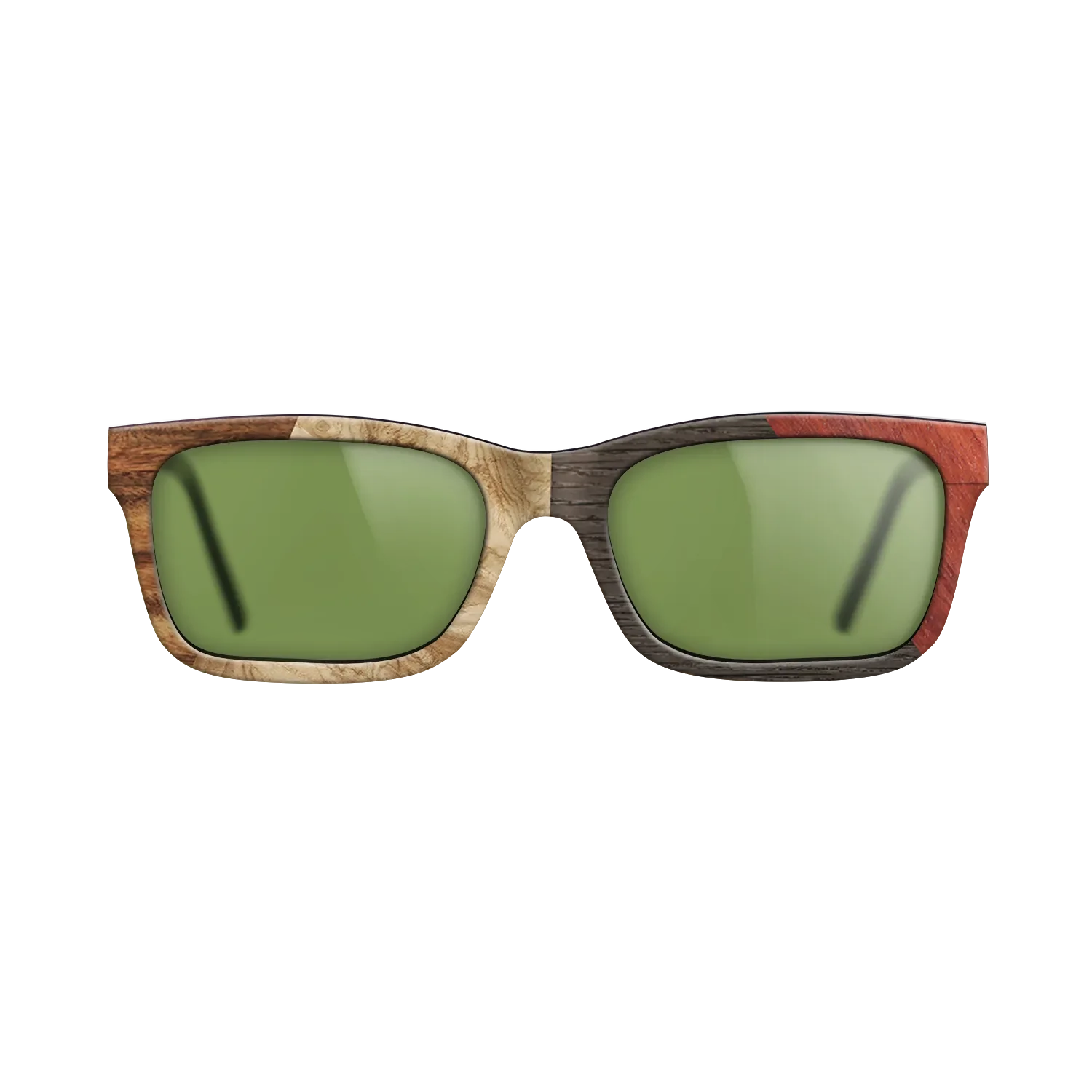 Fumed Oak,Olive Burl,Santos Rosewood Dark,Wenge,Bloodwood: Angle Cut - The Sage - Rectangle - 1939 - SIRIS wood optic