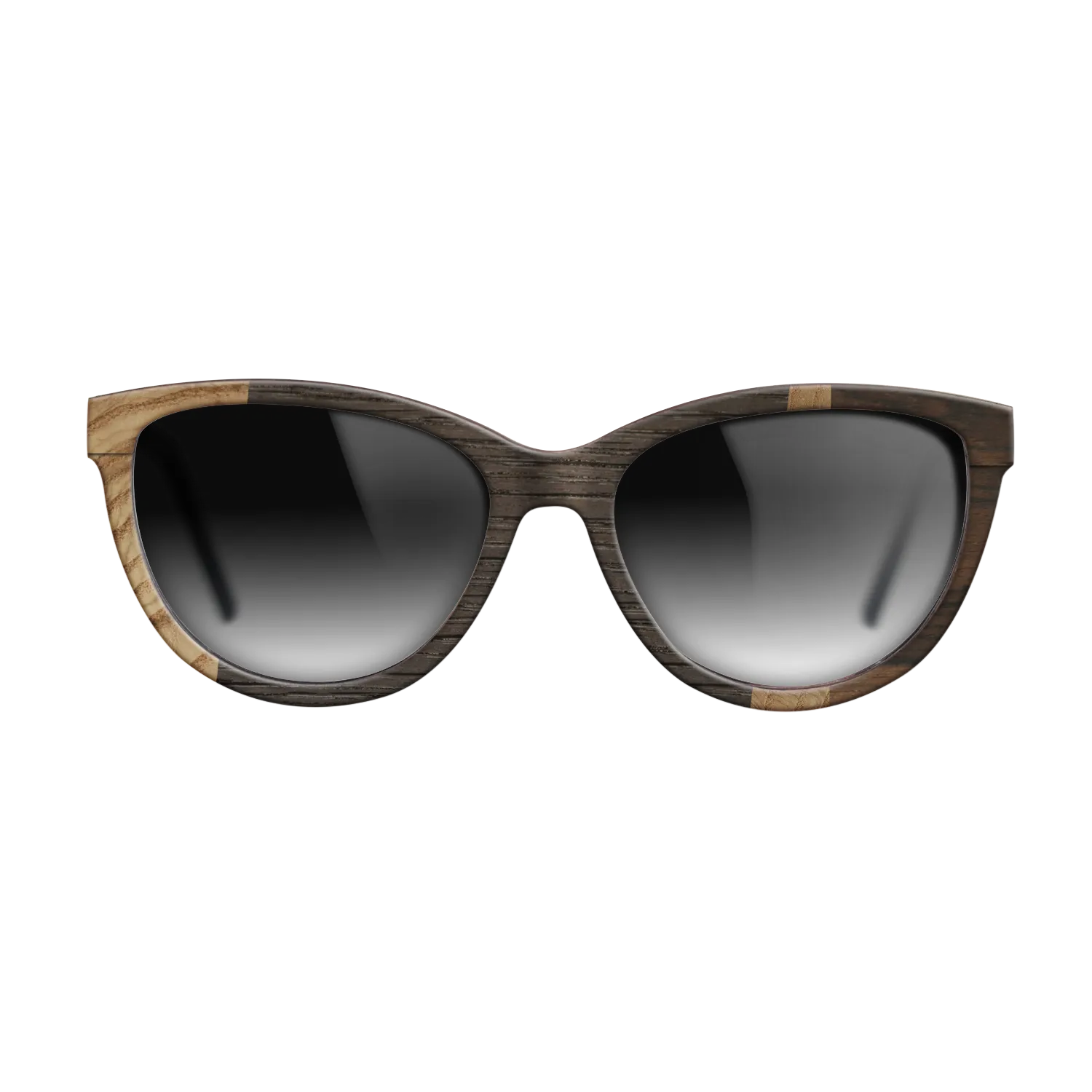 Fumed Oak,Olive Burl,Ziricote Dark Quartered: Wedge - The Maiden - Cat - 1116 - SIRIS wood optic