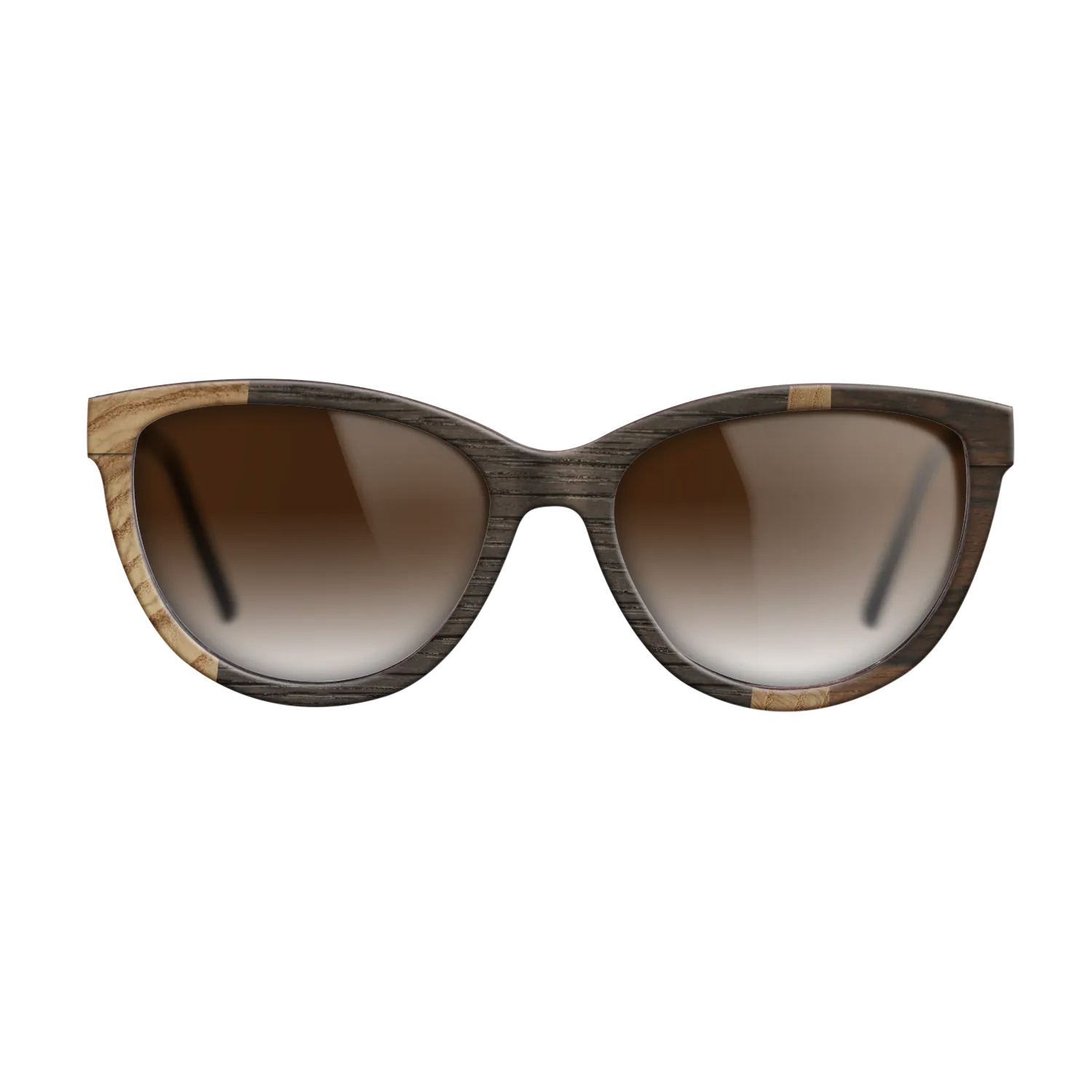 Fumed Oak,Olive Burl,Ziricote Dark Quartered: Wedge - The Maiden - Cat - 1116 - SIRIS wood optic