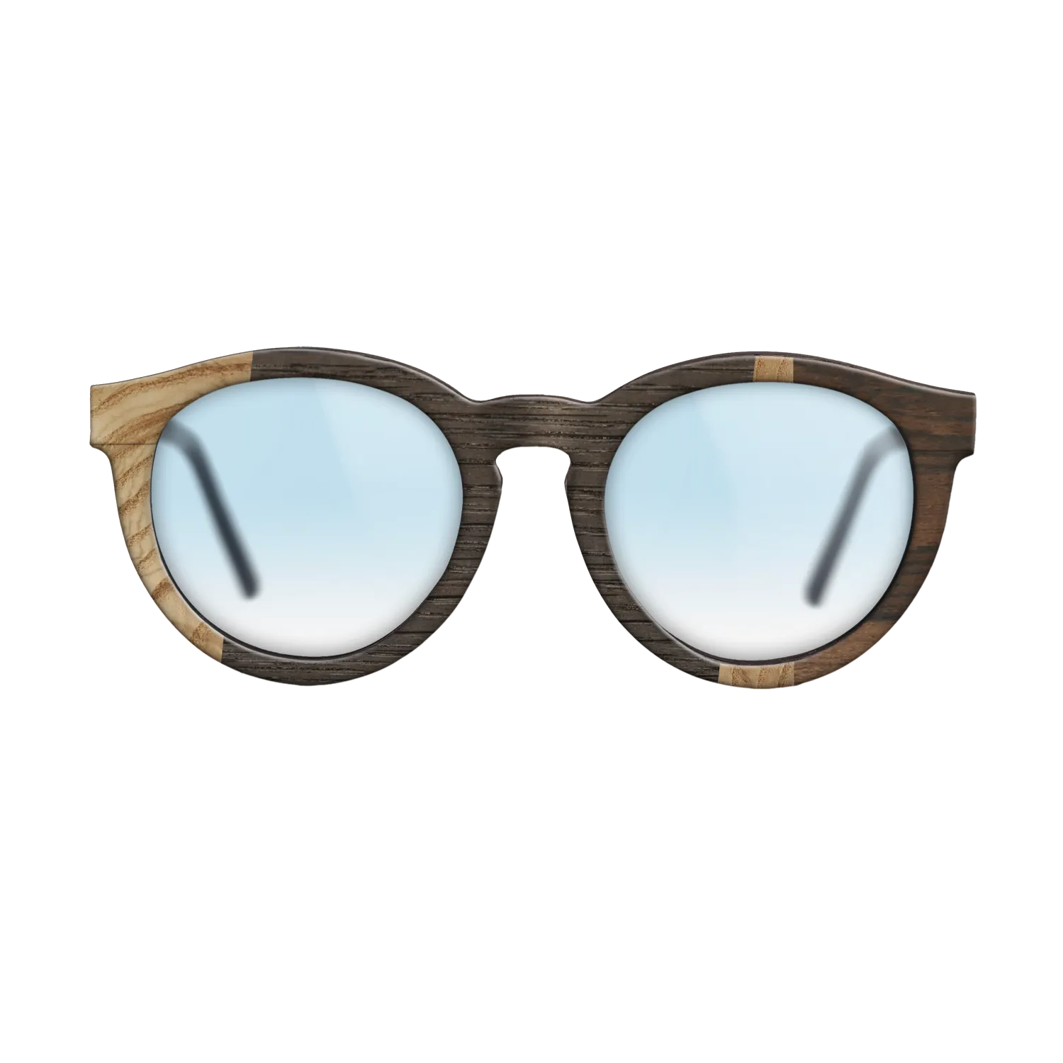 Fumed Oak,Olive Burl,Ziricote Dark Quartered: Wedge - The Rebel - Round - 1116 - SIRIS wood optic