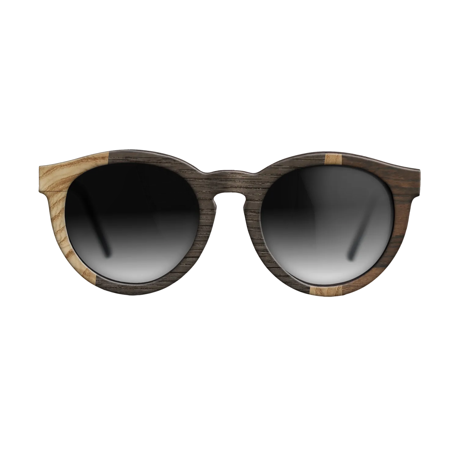 Fumed Oak,Olive Burl,Ziricote Dark Quartered: Wedge - The Rebel - Round - 1116 - SIRIS wood optic