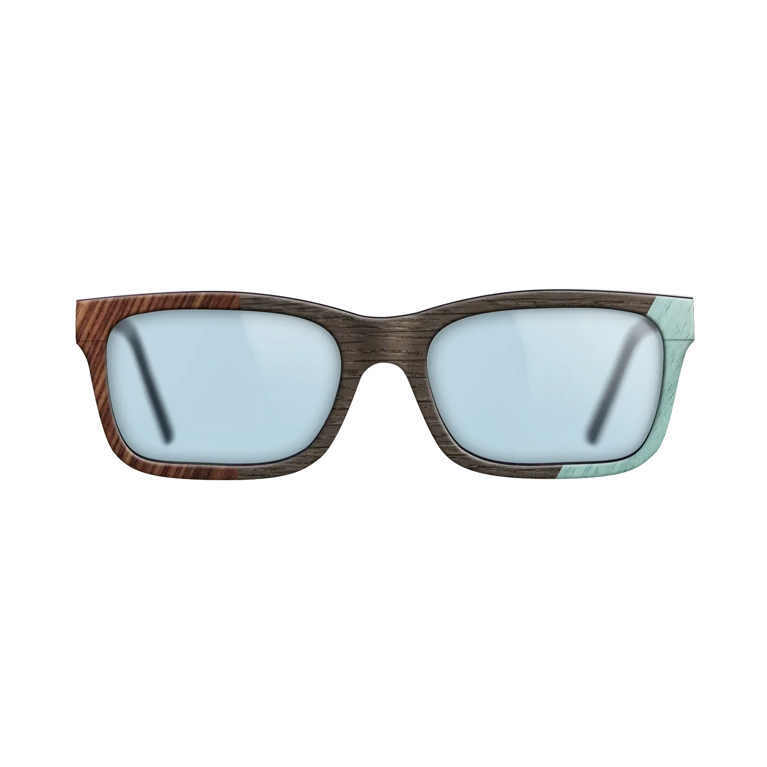 Fumed Oak,Poplar Dyed: Baby Blue,Olive Burl,Kingwood: Angle Cut - The Sage - Rectangle - 1224 - SIRIS wood optic