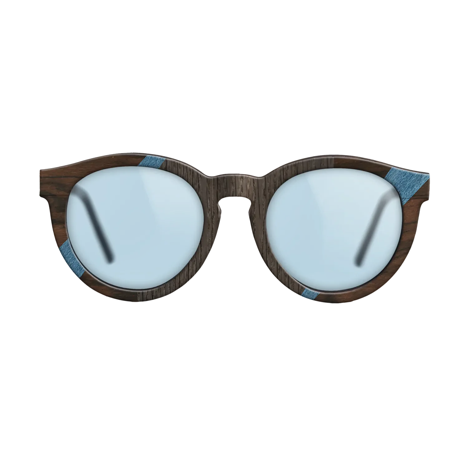 Fumed Oak,Poplar Dyed: Blue Denim,Kingwood,Ziricote Dark Quartered: Recursive - The Rebel - Round - 1703 - SIRIS wood optic