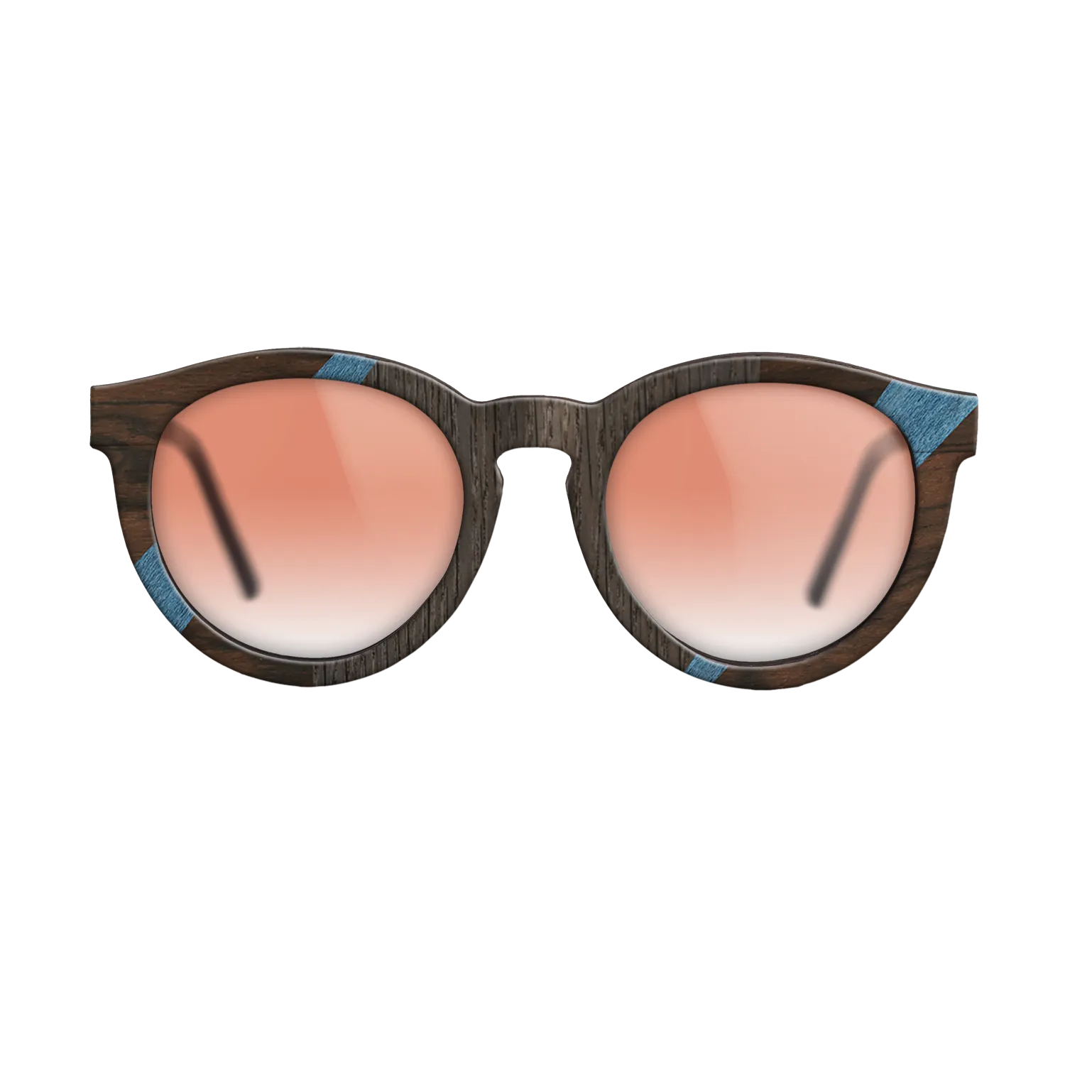 Fumed Oak,Poplar Dyed: Blue Denim,Kingwood,Ziricote Dark Quartered: Recursive - The Rebel - Round - 1703 - SIRIS wood optic