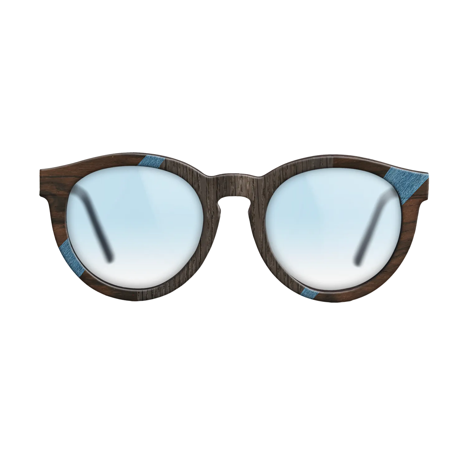 Fumed Oak,Poplar Dyed: Blue Denim,Kingwood,Ziricote Dark Quartered: Recursive - The Rebel - Round - 1703 - SIRIS wood optic