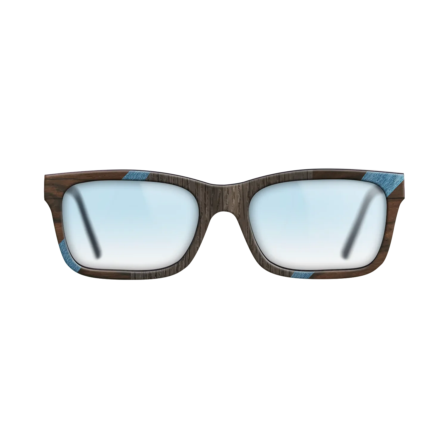Fumed Oak,Poplar Dyed: Blue Denim,Kingwood,Ziricote Dark Quartered: Recursive - The Sage - Rectangle - 1703 - SIRIS wood optic