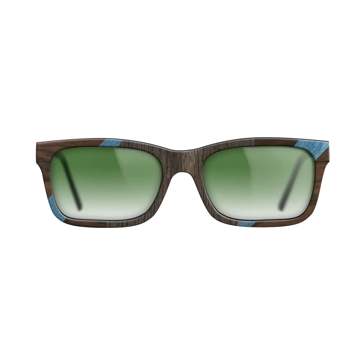 Fumed Oak,Poplar Dyed: Blue Denim,Kingwood,Ziricote Dark Quartered: Recursive - The Sage - Rectangle - 1703 - SIRIS wood optic