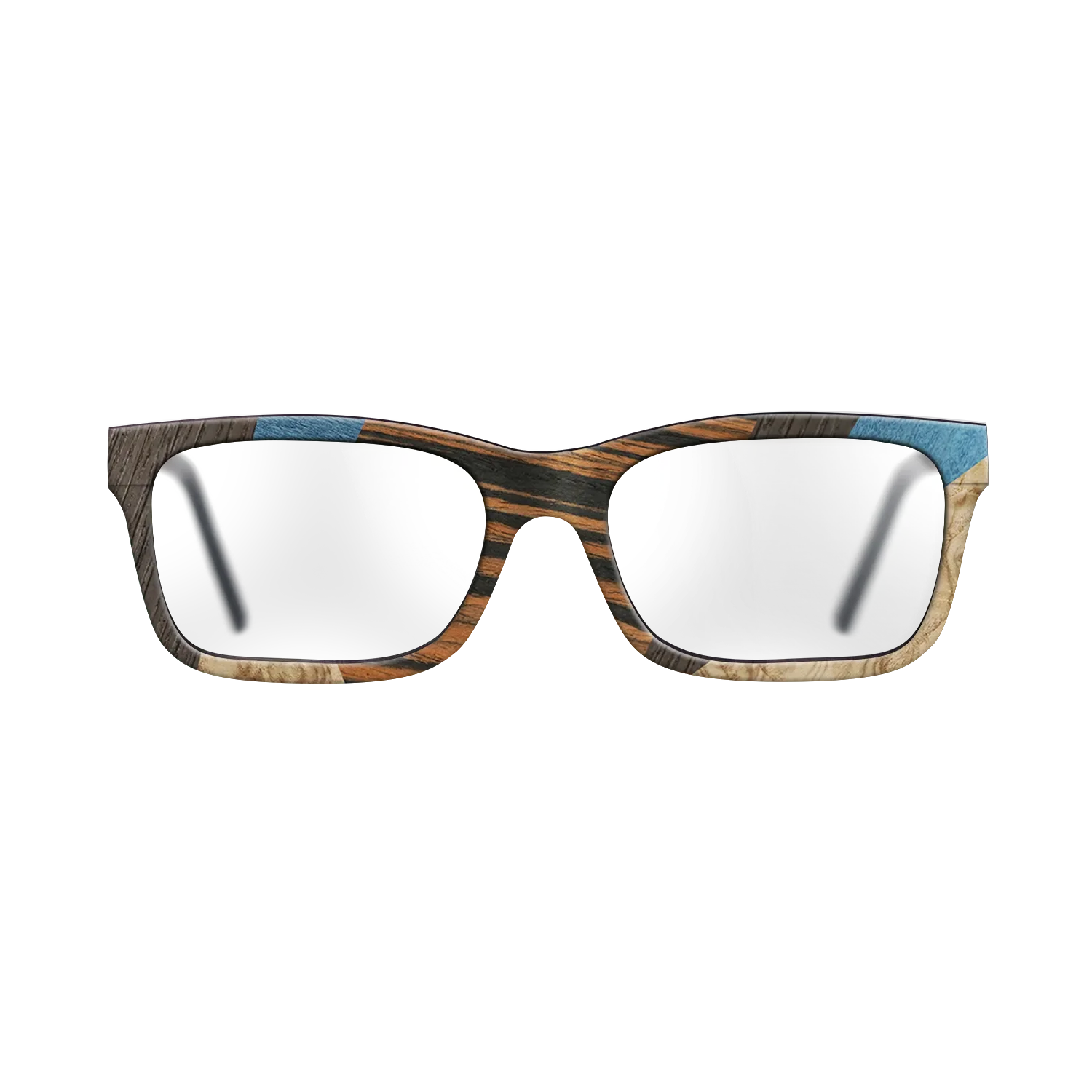 Fumed Oak,Poplar Dyed: Blue Denim,Poplar Dyed: Grey,Italian Ebony,Olive Burl: Mosaic - The Sage - Rectangle - 699 - SIRIS wood optic