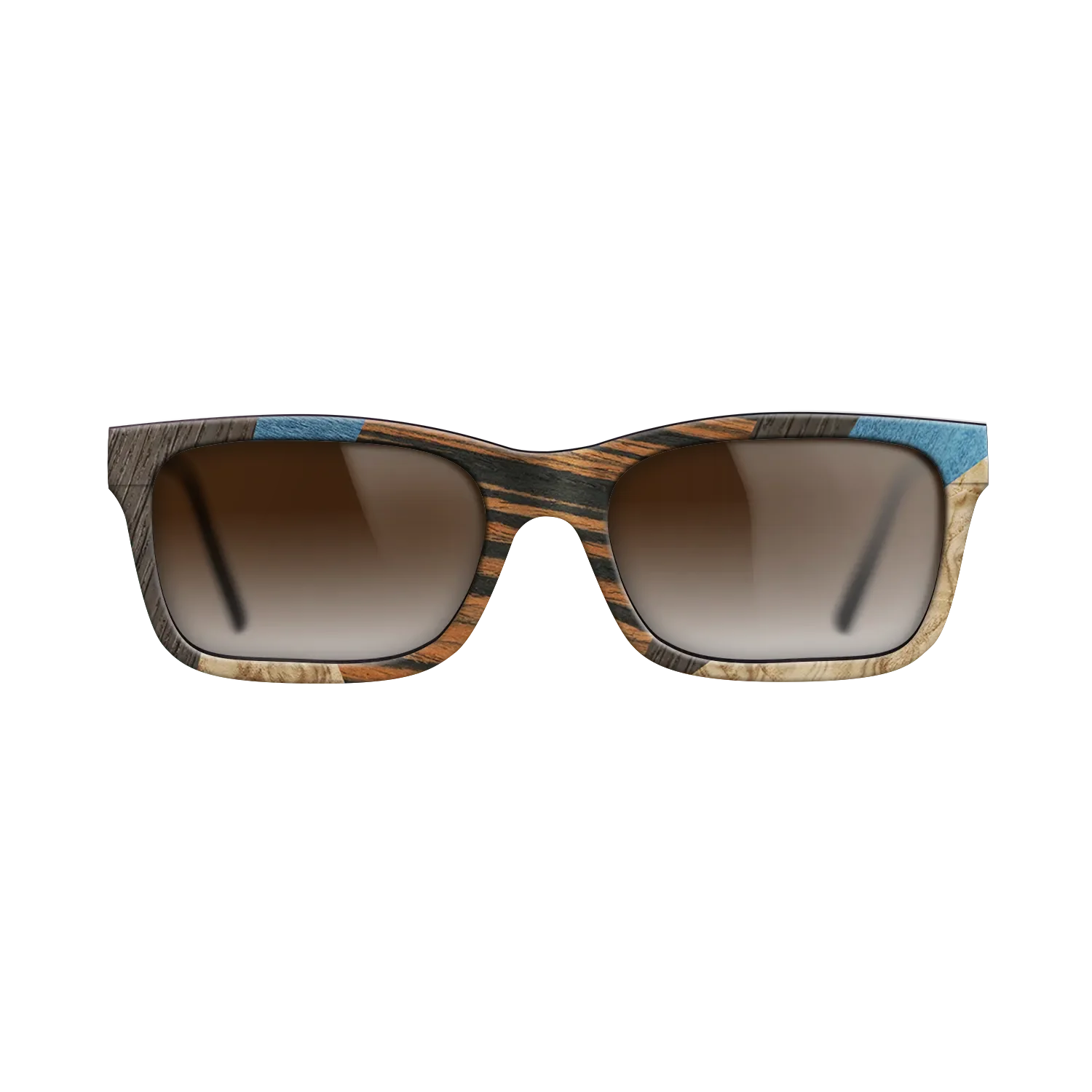 Fumed Oak,Poplar Dyed: Blue Denim,Poplar Dyed: Grey,Italian Ebony,Olive Burl: Mosaic - The Sage - Rectangle - 699 - SIRIS wood optic