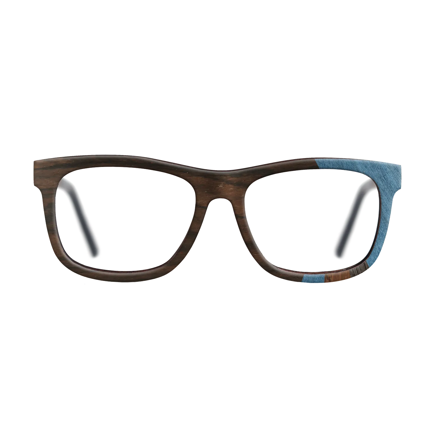 Fumed Oak,Poplar Dyed: Blue Denim,Ziricote Dark Quartered,Walnut Claro Light: Fractal - The Hero - Square - SIRIS wood optic