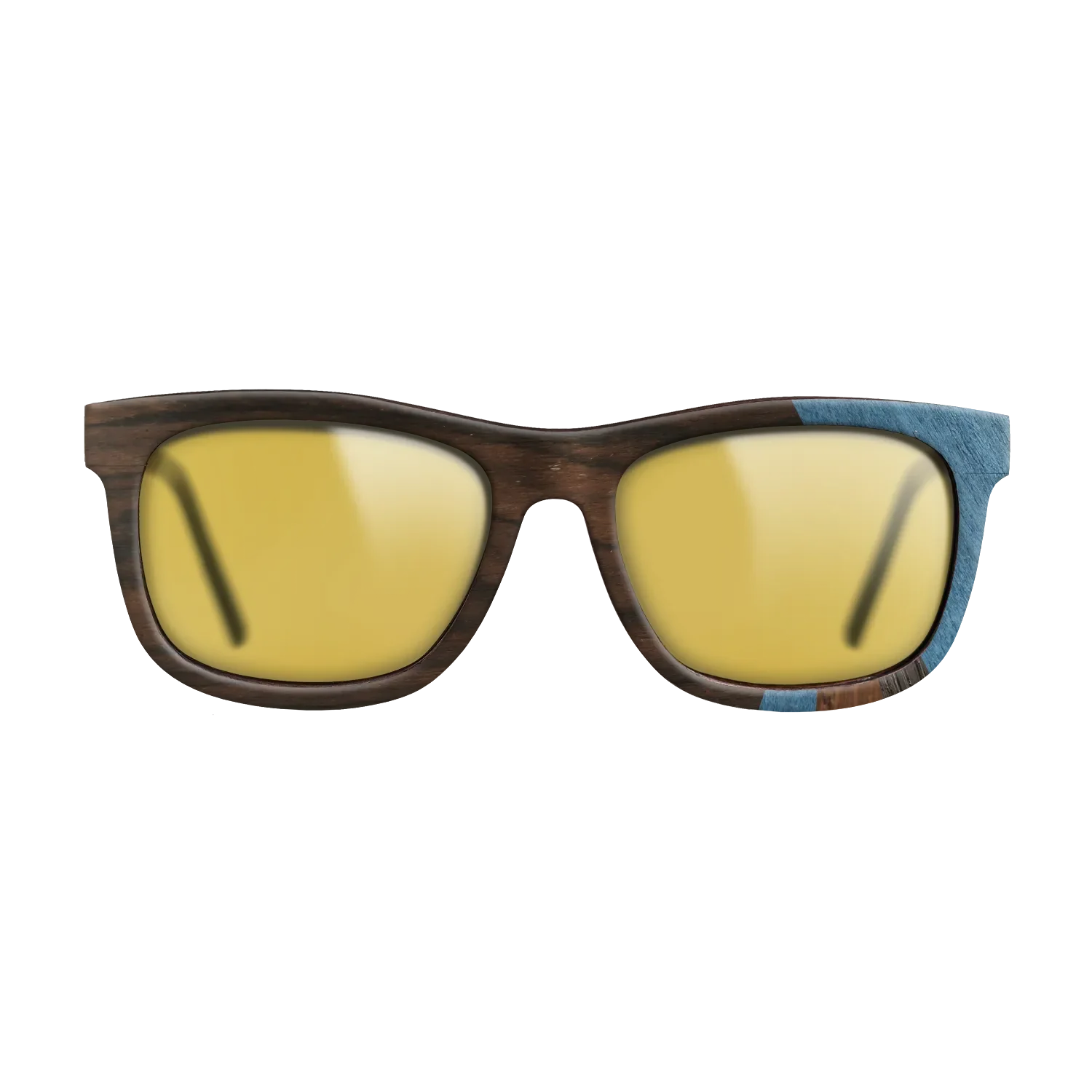 Fumed Oak,Poplar Dyed: Blue Denim,Ziricote Dark Quartered,Walnut Claro Light: Fractal - The Hero - Square - SIRIS wood optic