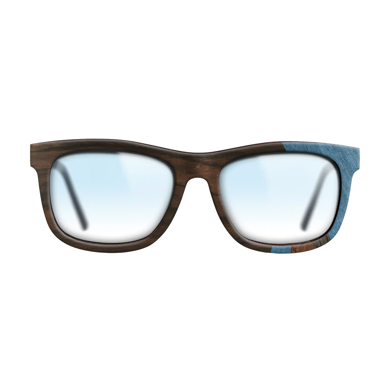 Fumed Oak,Poplar Dyed: Blue Denim,Ziricote Dark Quartered,Walnut Claro Light: Fractal - The Hero - Square - SIRIS wood optic