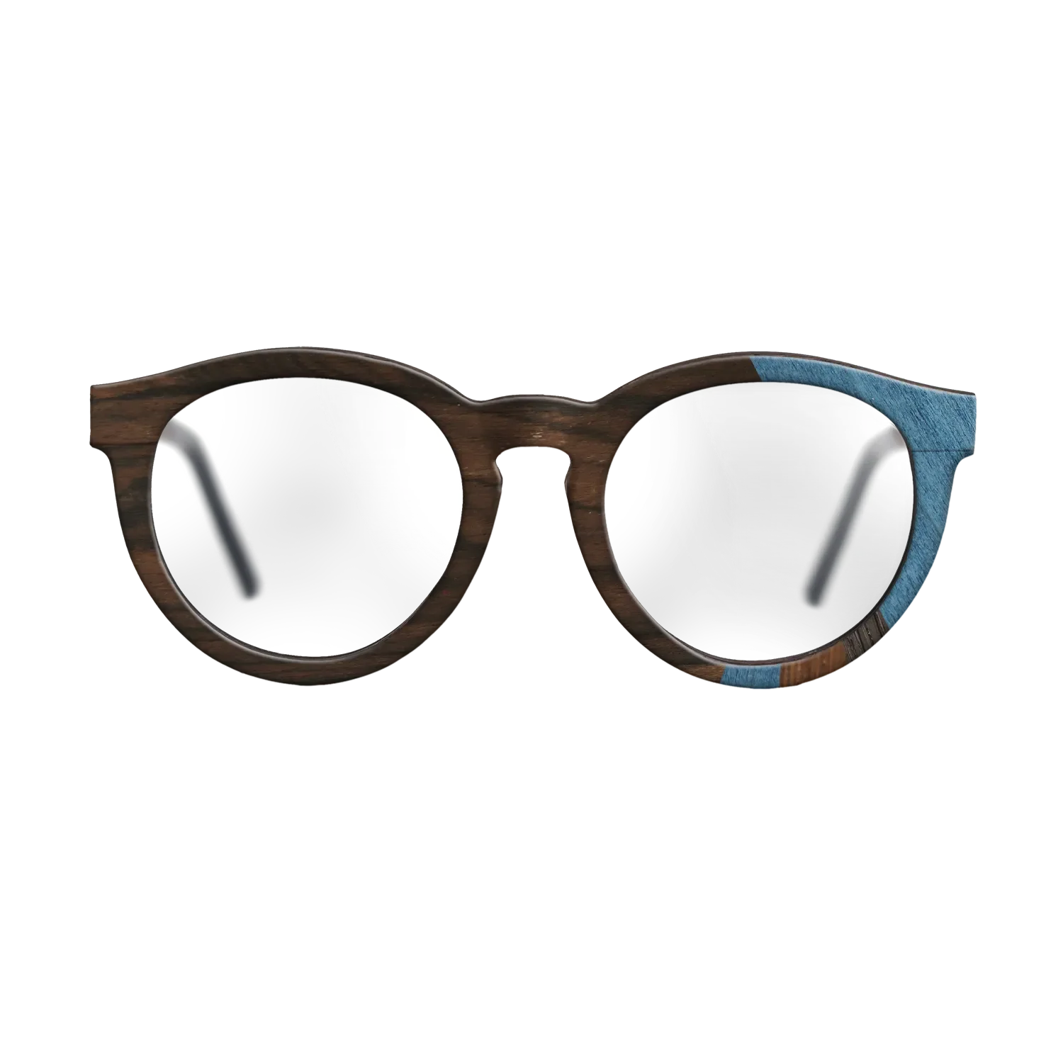 Fumed Oak,Poplar Dyed: Blue Denim,Ziricote Dark Quartered,Walnut Claro Light: Fractal - The Rebel - Round - SIRIS wood optic