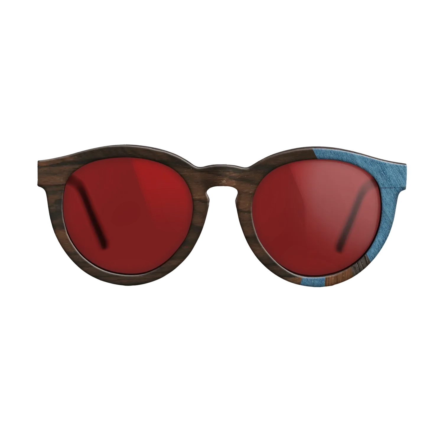 Fumed Oak,Poplar Dyed: Blue Denim,Ziricote Dark Quartered,Walnut Claro Light: Fractal - The Rebel - Round - SIRIS wood optic