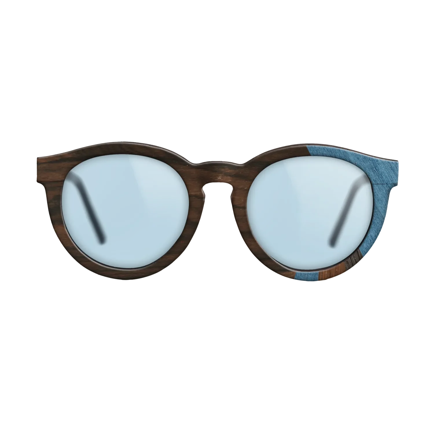 Fumed Oak,Poplar Dyed: Blue Denim,Ziricote Dark Quartered,Walnut Claro Light: Fractal - The Rebel - Round - SIRIS wood optic