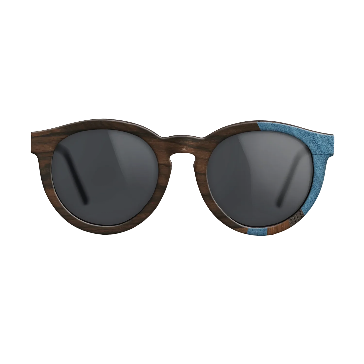 Fumed Oak,Poplar Dyed: Blue Denim,Ziricote Dark Quartered,Walnut Claro Light: Fractal - The Rebel - Round - SIRIS wood optic
