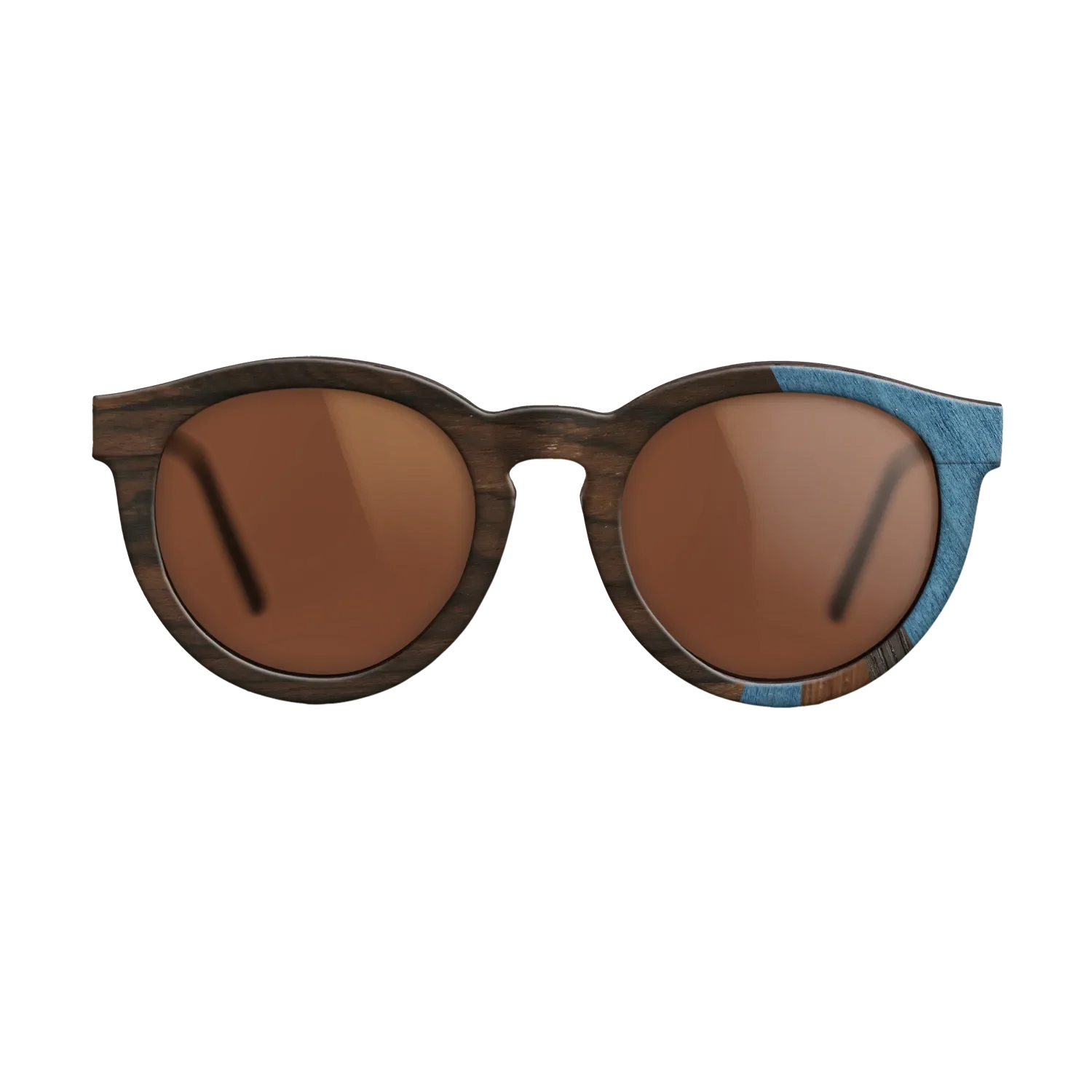 Fumed Oak,Poplar Dyed: Blue Denim,Ziricote Dark Quartered,Walnut Claro Light: Fractal - The Rebel - Round - SIRIS wood optic