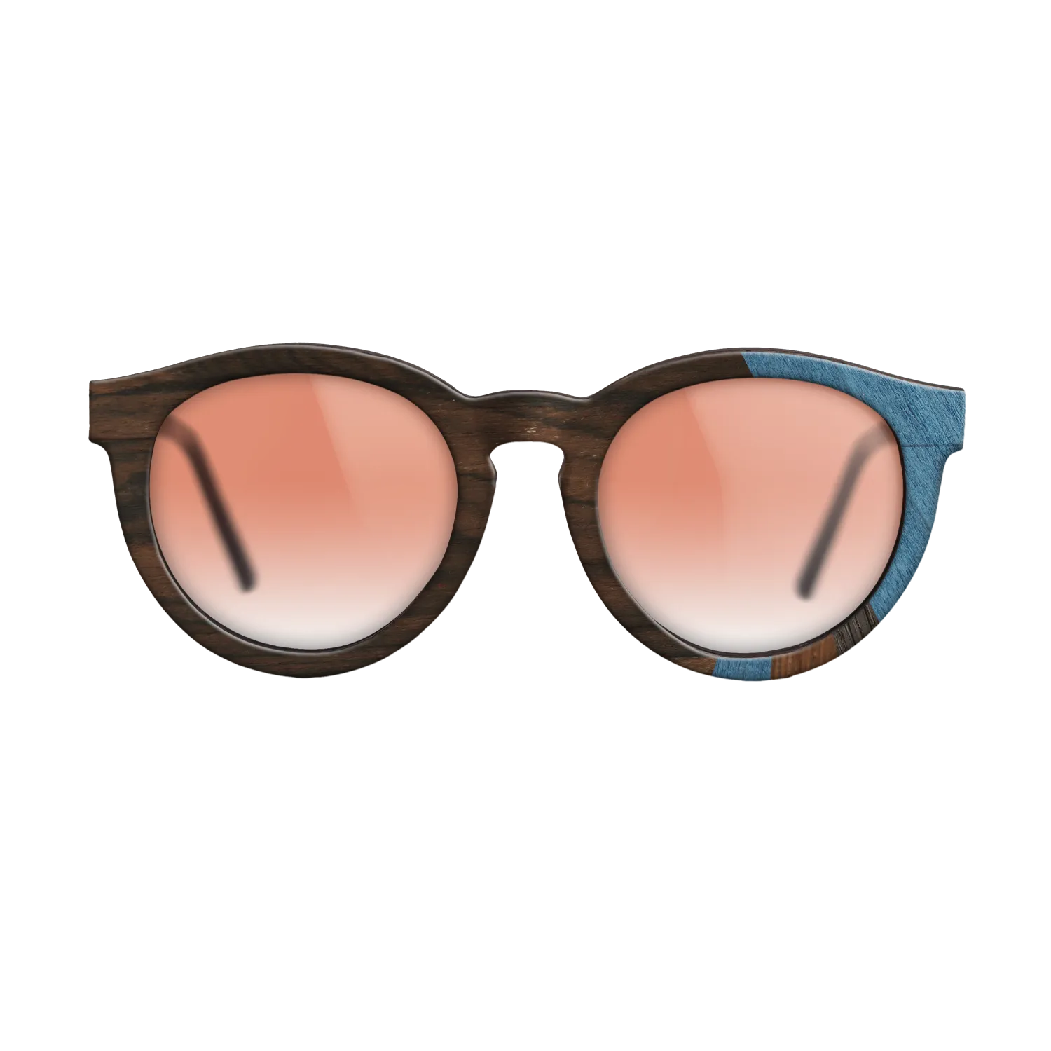 Fumed Oak,Poplar Dyed: Blue Denim,Ziricote Dark Quartered,Walnut Claro Light: Fractal - The Rebel - Round - SIRIS wood optic