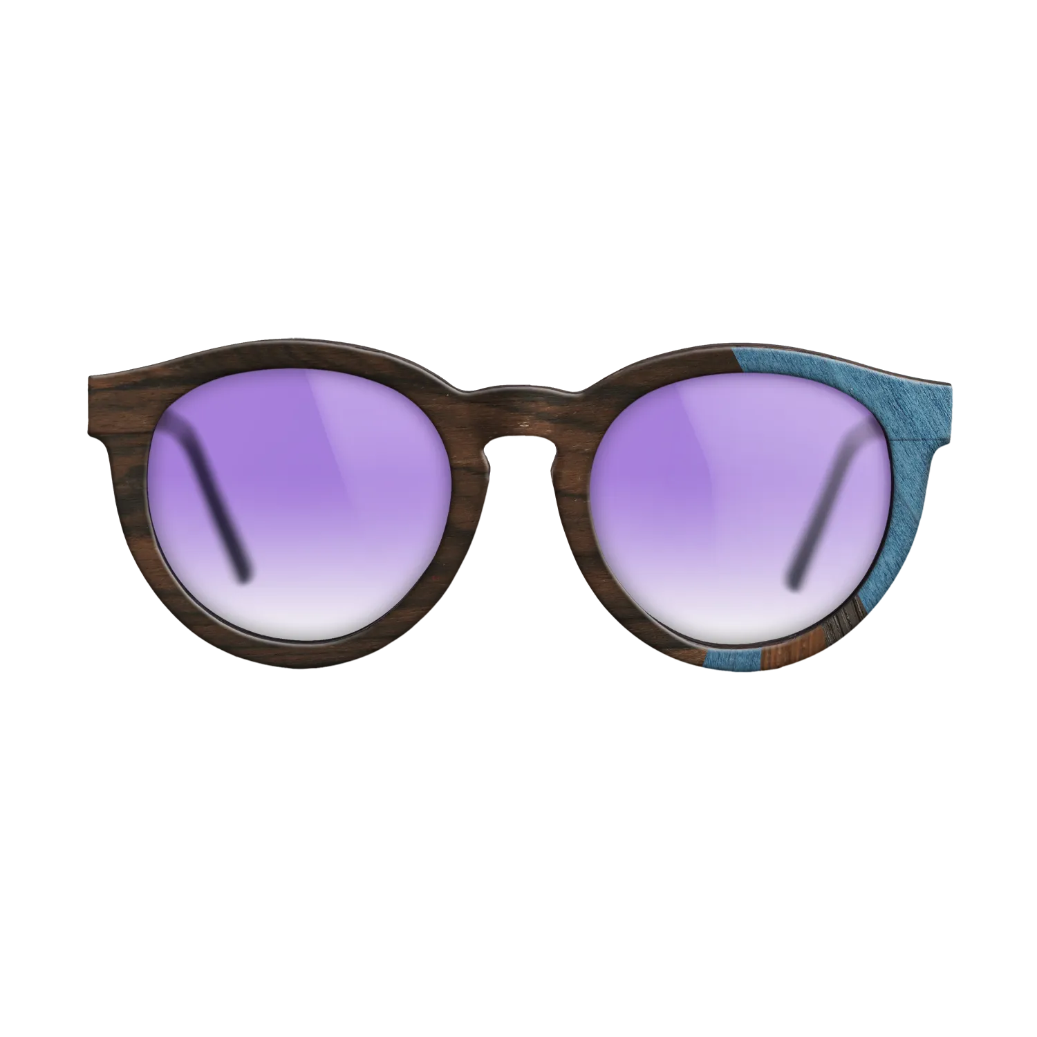 Fumed Oak,Poplar Dyed: Blue Denim,Ziricote Dark Quartered,Walnut Claro Light: Fractal - The Rebel - Round - SIRIS wood optic
