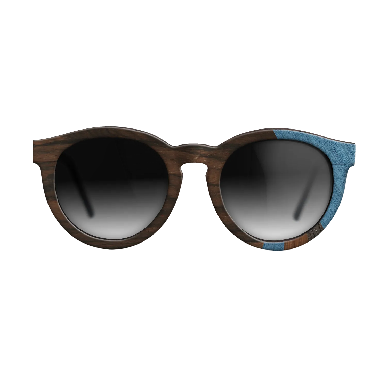 Fumed Oak,Poplar Dyed: Blue Denim,Ziricote Dark Quartered,Walnut Claro Light: Fractal - The Rebel - Round - SIRIS wood optic